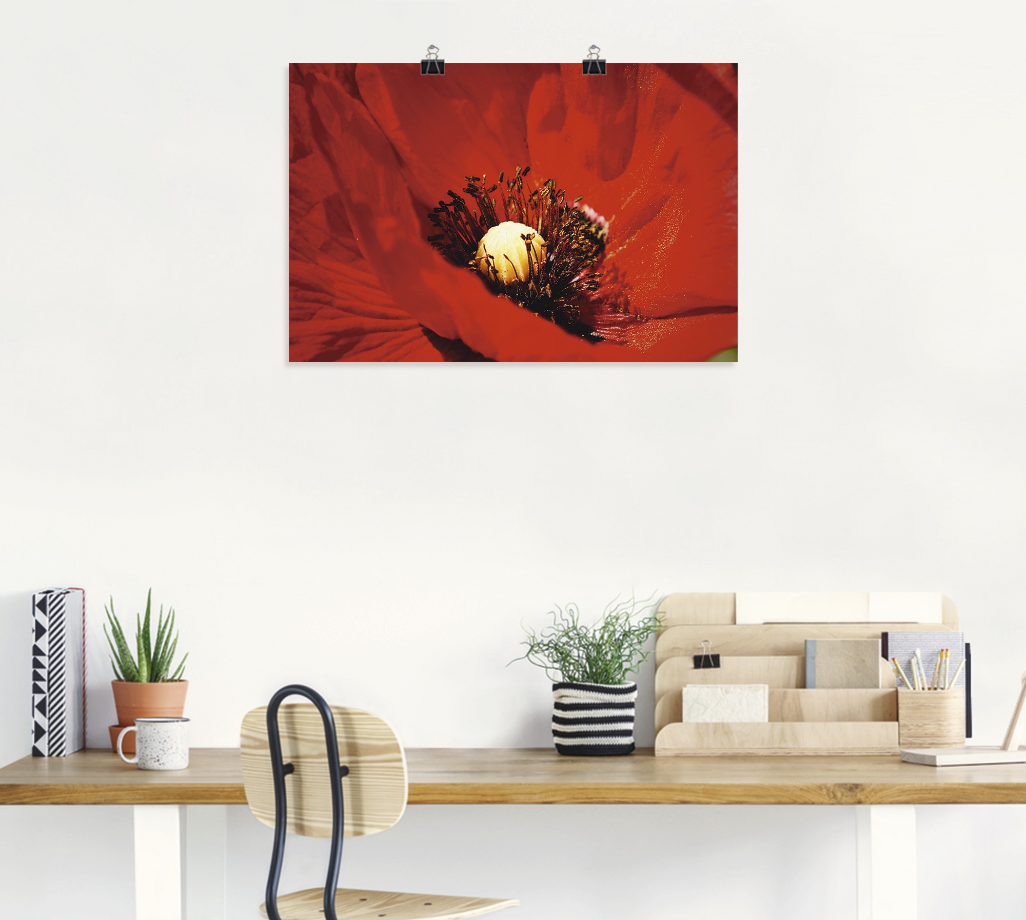 Artland Wandbild »Roter Mohn«, Blumen, (1 St.), als Alubild, Leinwandbild, Wandaufkleber oder Poster in versch. Größen