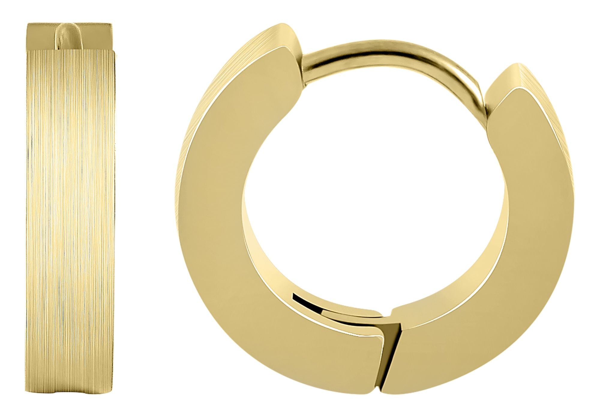 Adelia´s Paar Creolen »Unisex Ohrringe ¿ Klappcreole aus Edelstahl«