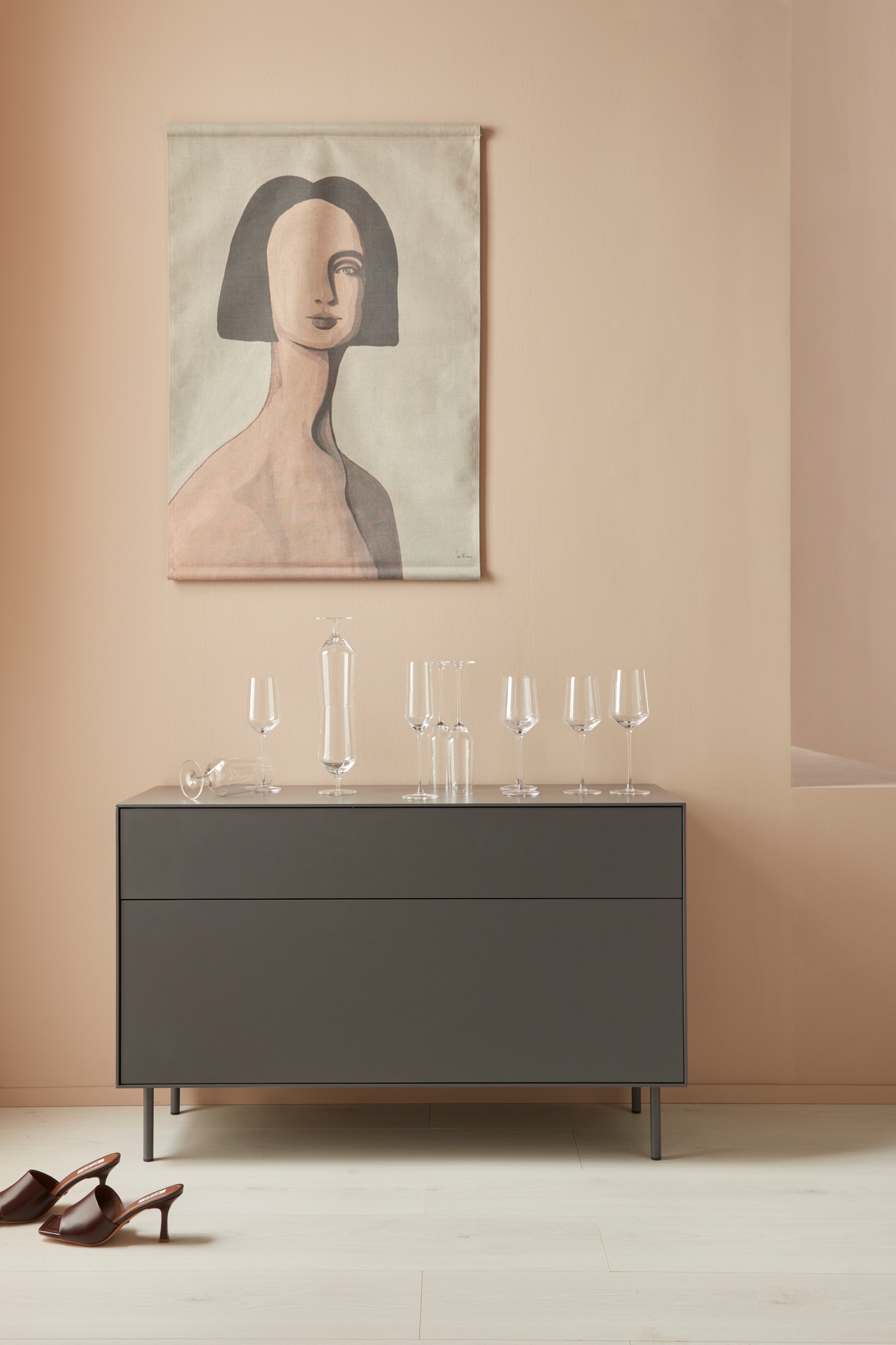 LeGer Home by Lena Gercke Lowboard »Essentials«, Breite: 112 cm, MDF lackiert, Push-to-open-Funktion