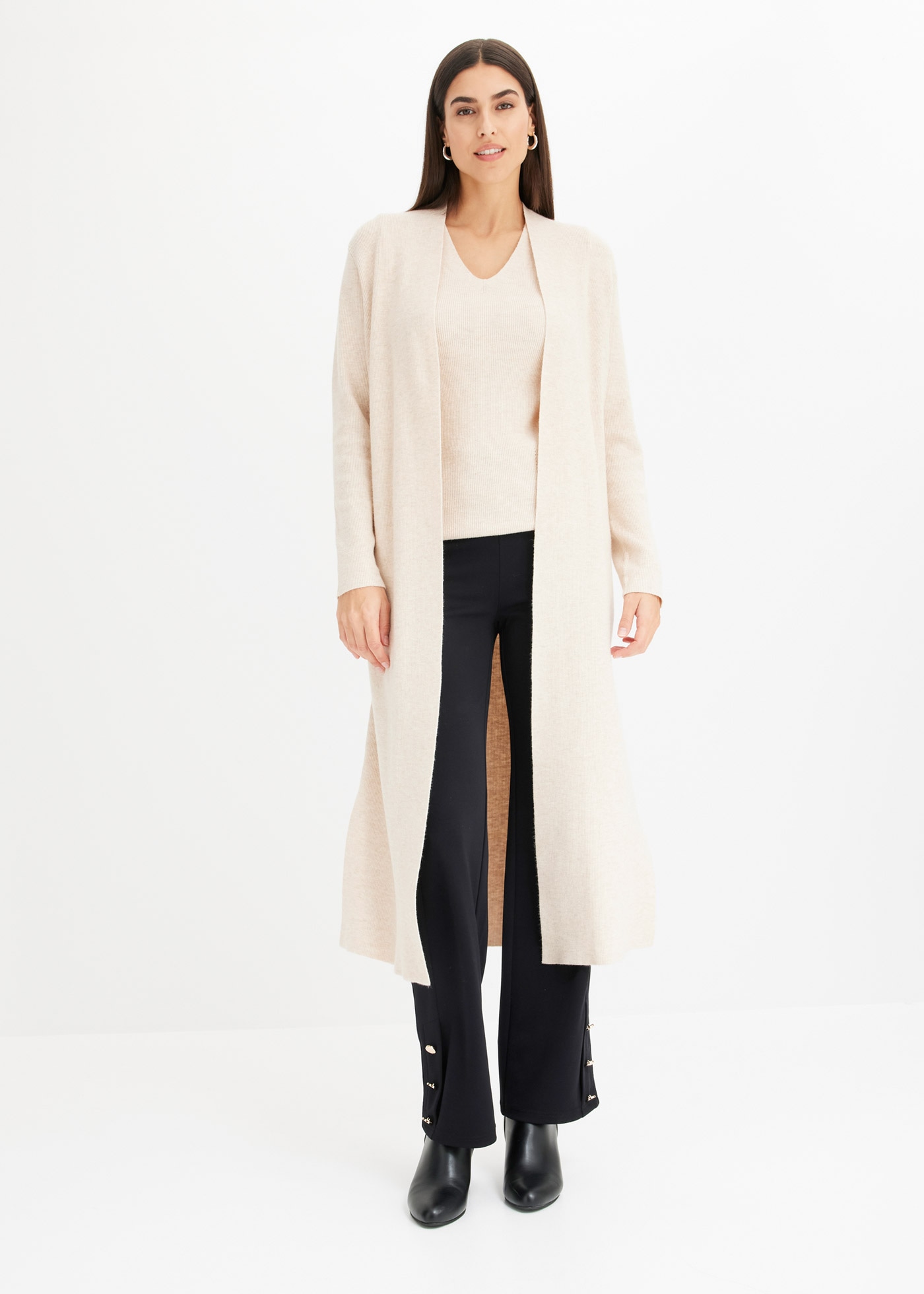 bonprix Longstrickjacke 1 Oversize-Passform, eleganter Stil