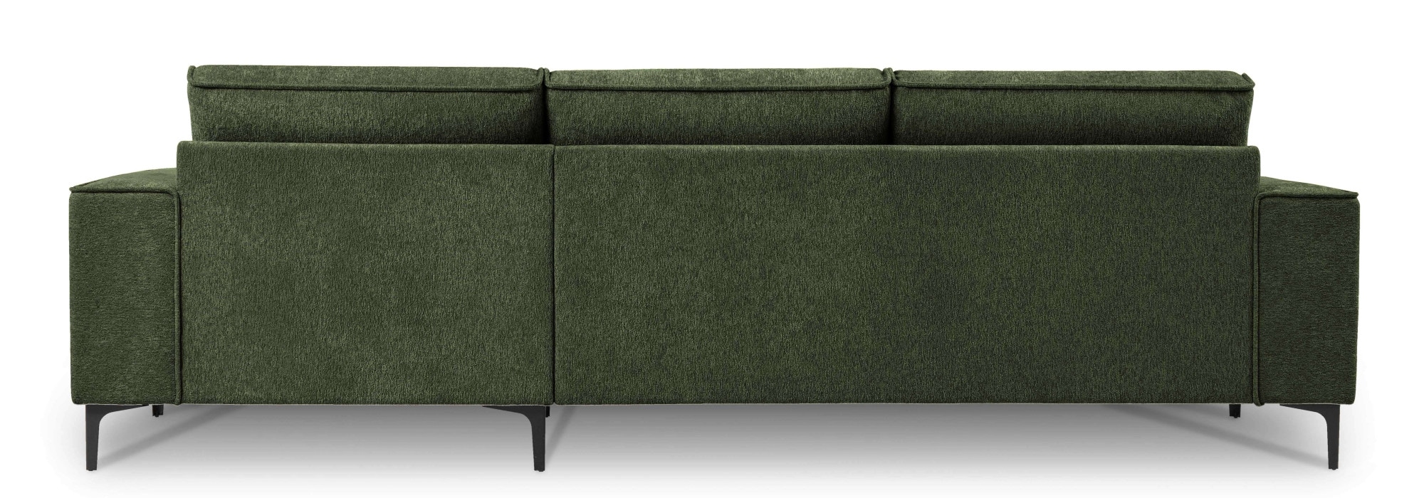 Places of Style Ecksofa »Polsterecke Oland, Struktur, Flachgewebe, Luxus-Microfaser, Boucle«, L-Form, 280 cm, Wellenunterfederung, Skandi-Design, Metallfüße