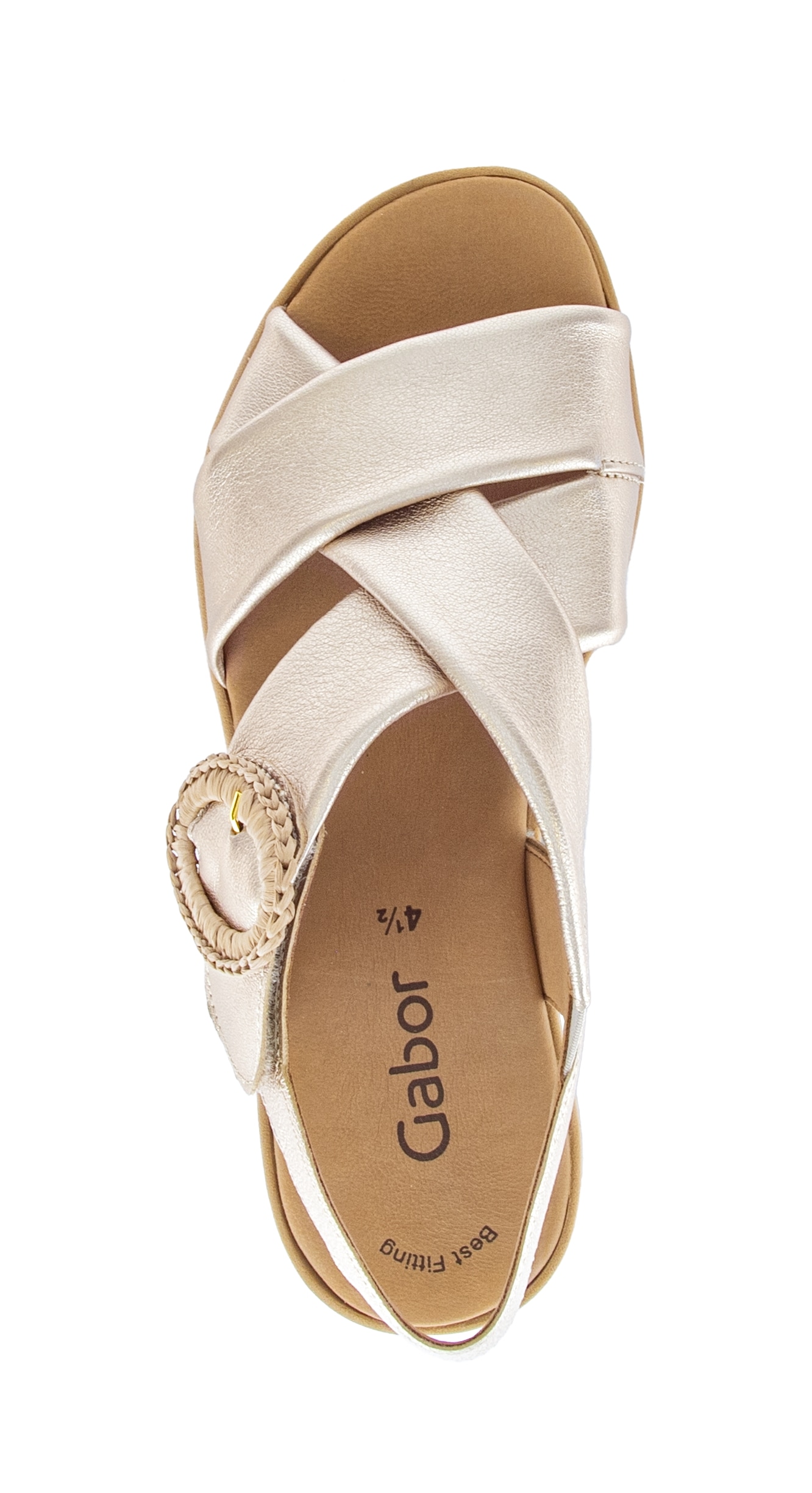 Gabor Keilsandalette  Plateau, Riemchensandale, Sommerschuh mit Zierschnalle