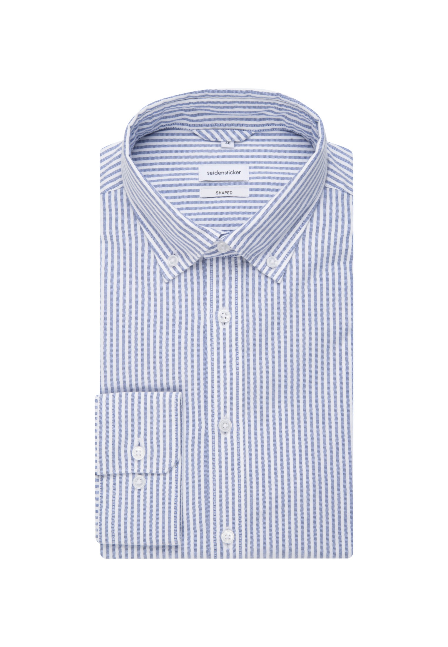 seidensticker Businesshemd »Shaped«, Shaped Langarm Button-Down-Kragen Streifen