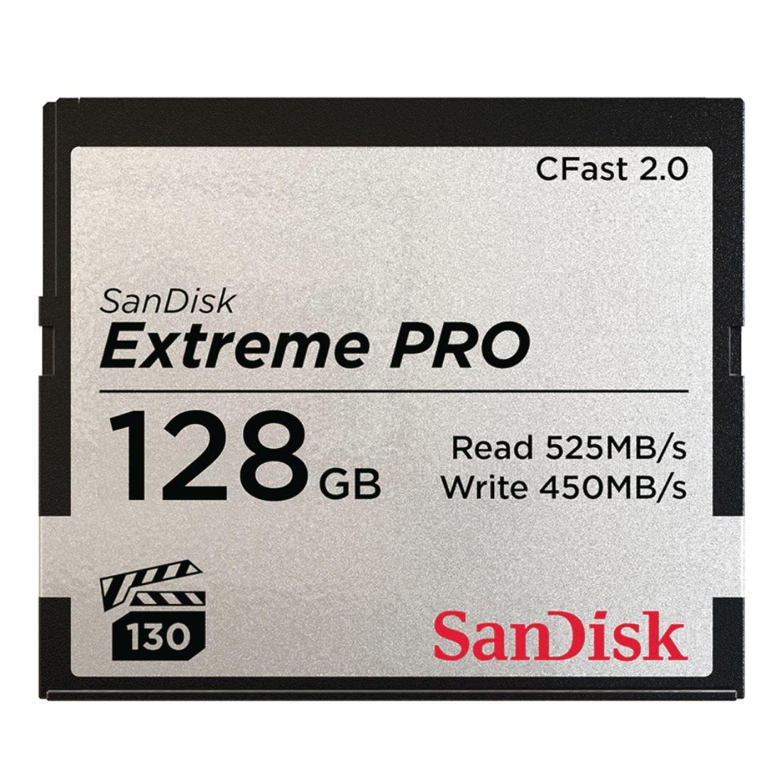 Sandisk Speicherkarte »CFast Extreme Pro 2.0« (128 GB 525 MB/s Lesegeschwindigkeit) in grau, Größe 128 GB