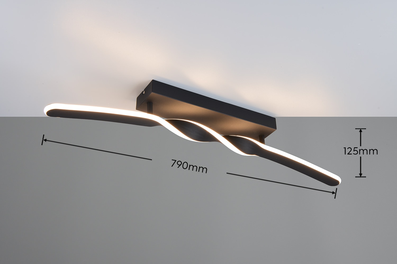 REALITY Leuchten LED Deckenleuchte »GINKO, LED Deckenlampe 18W 1980 Lumen 3000K warmweiß, Schlafzimmer« LED-Board 1 Stk. Warmweiß als Wandlampe oder Deckenlampe montierbar, Breite 79 cm Höhe 12,5cm