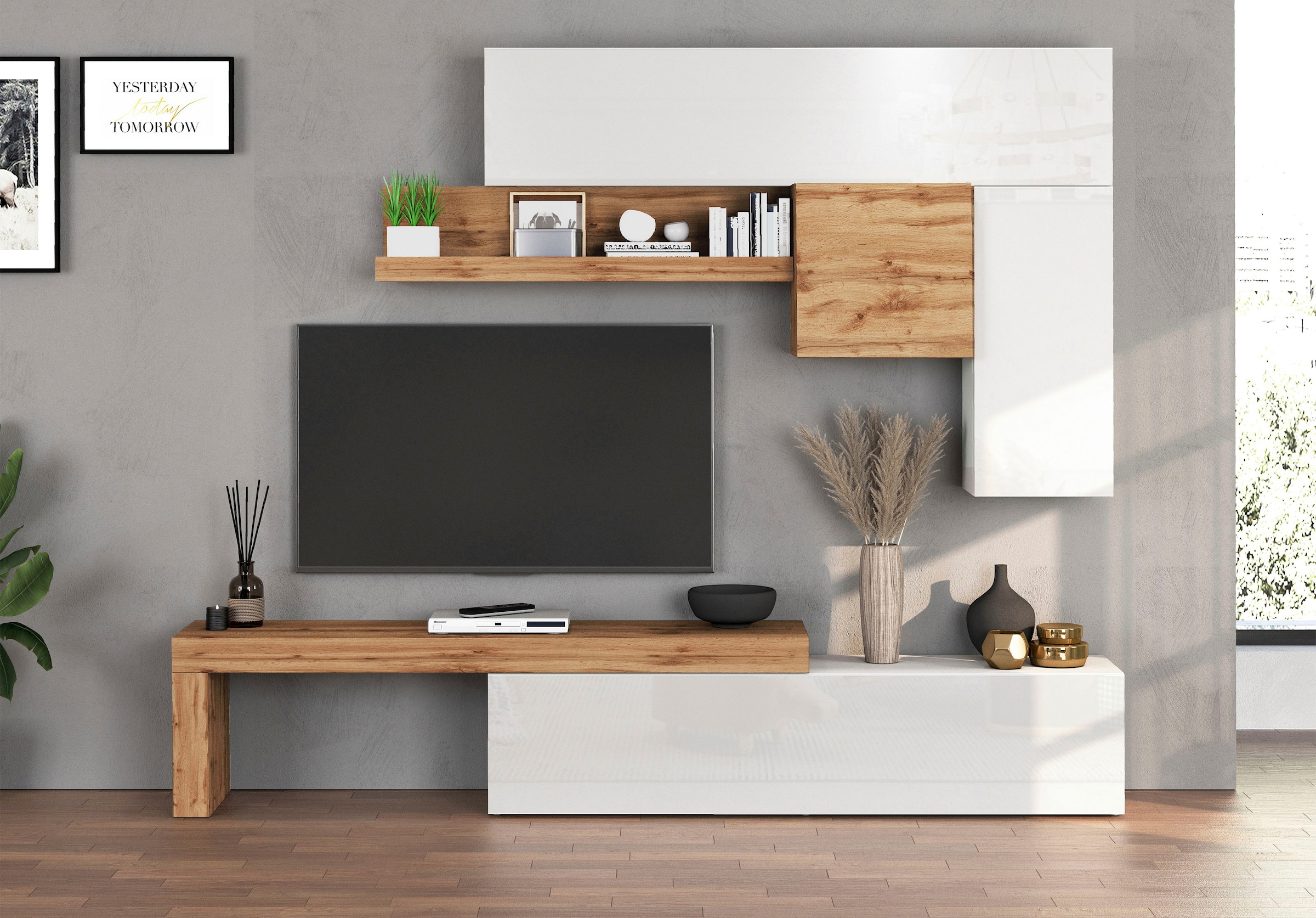 OTTO home Wohnwand »Chronos Wohnwand, Medienwand, 5-er set« Set, 5 Stk. tlg.