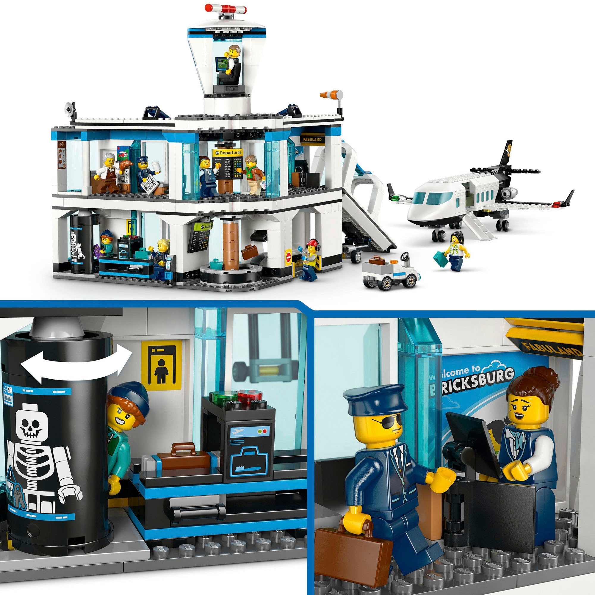 LEGO® Konstruktionsspielsteine »Flughafen mit Flugzeug (60502), LEGO City« Made in Europe