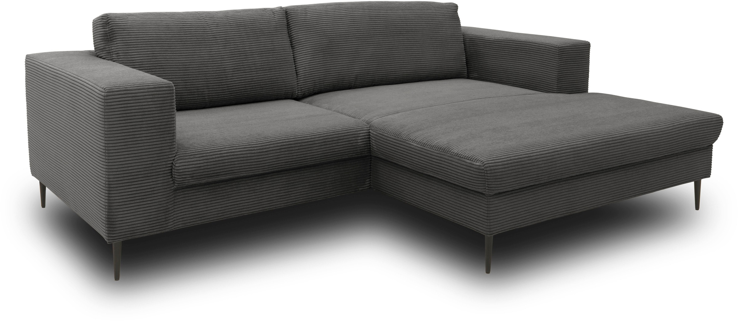 DOMO collection Ecksofa »Modica kompakt und elegant, Breite 244, L-Form«, moderne Optik mit extrabreiter Recamiere, auch in Cord