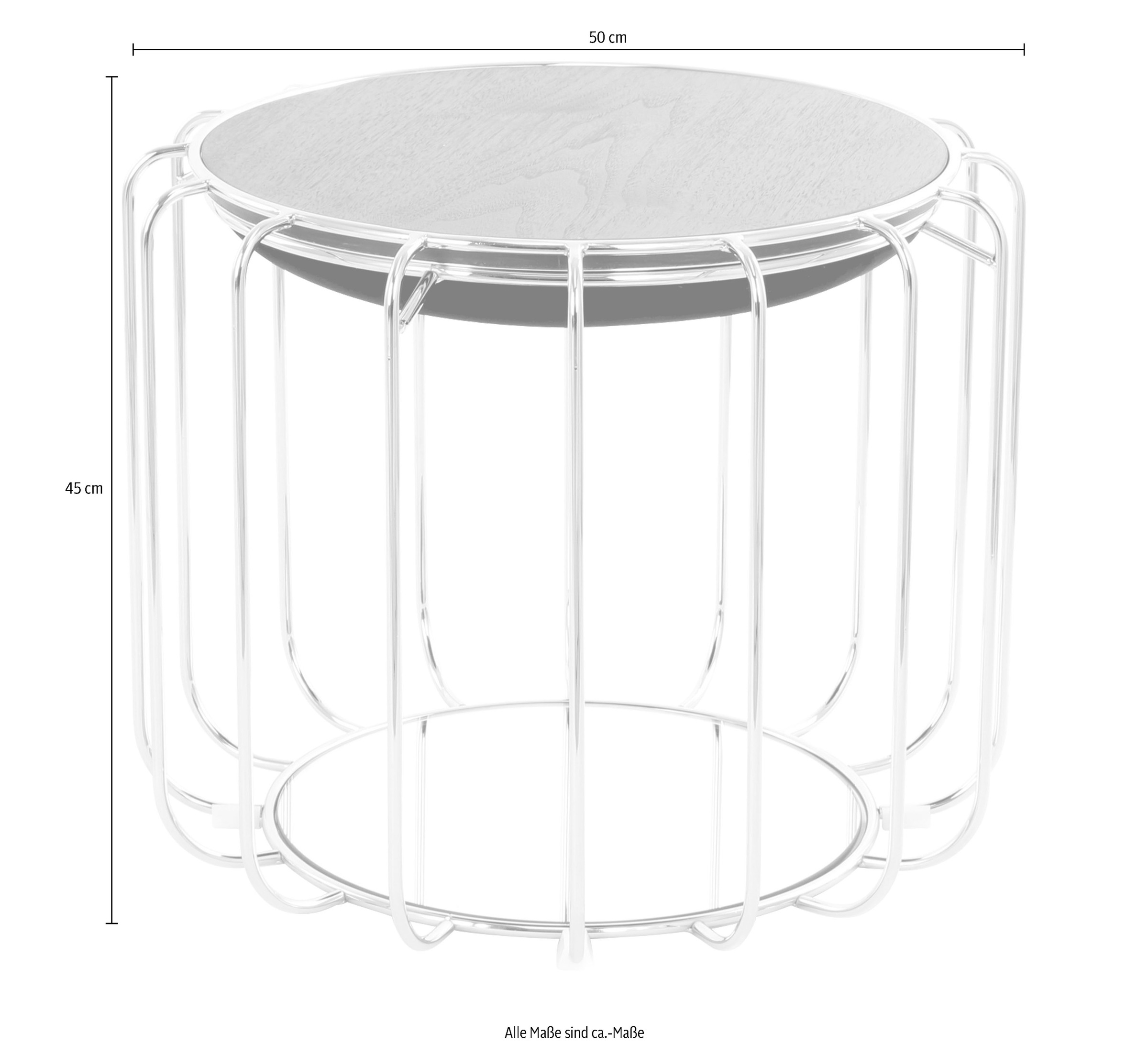 Kayoom Beistelltisch »Pouf Comfortable 110, abnehmbares und wendbares Oberteil«, (1 St.), praktisch umzuwandeln in Tisch oder Hocker, mit Spiegelglas