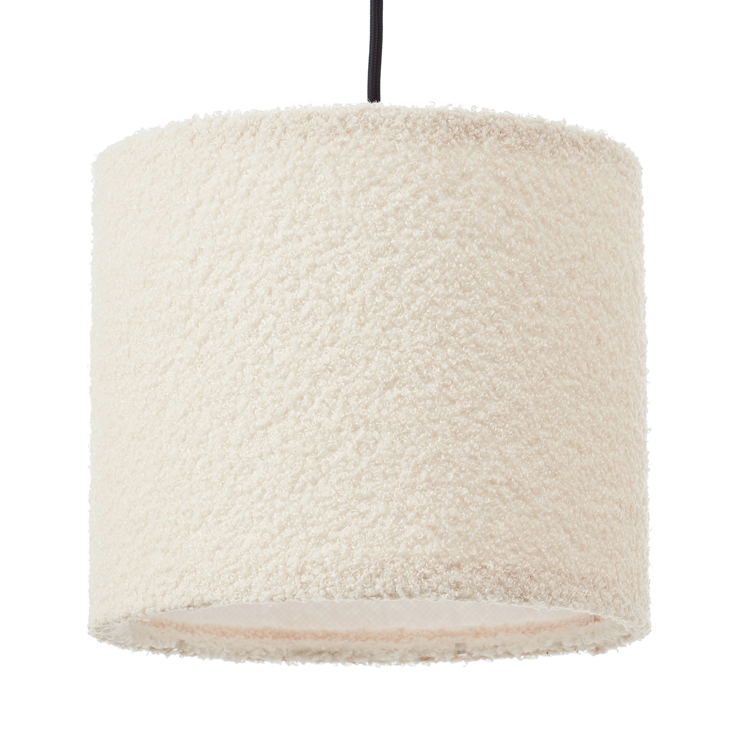 Brilliant Pendelleuchte »Teddy« E27 1 Stk. flauschiger Teddystoff, 150 x 94 x 23 cm, E27, kürzbar, Textil, beige
