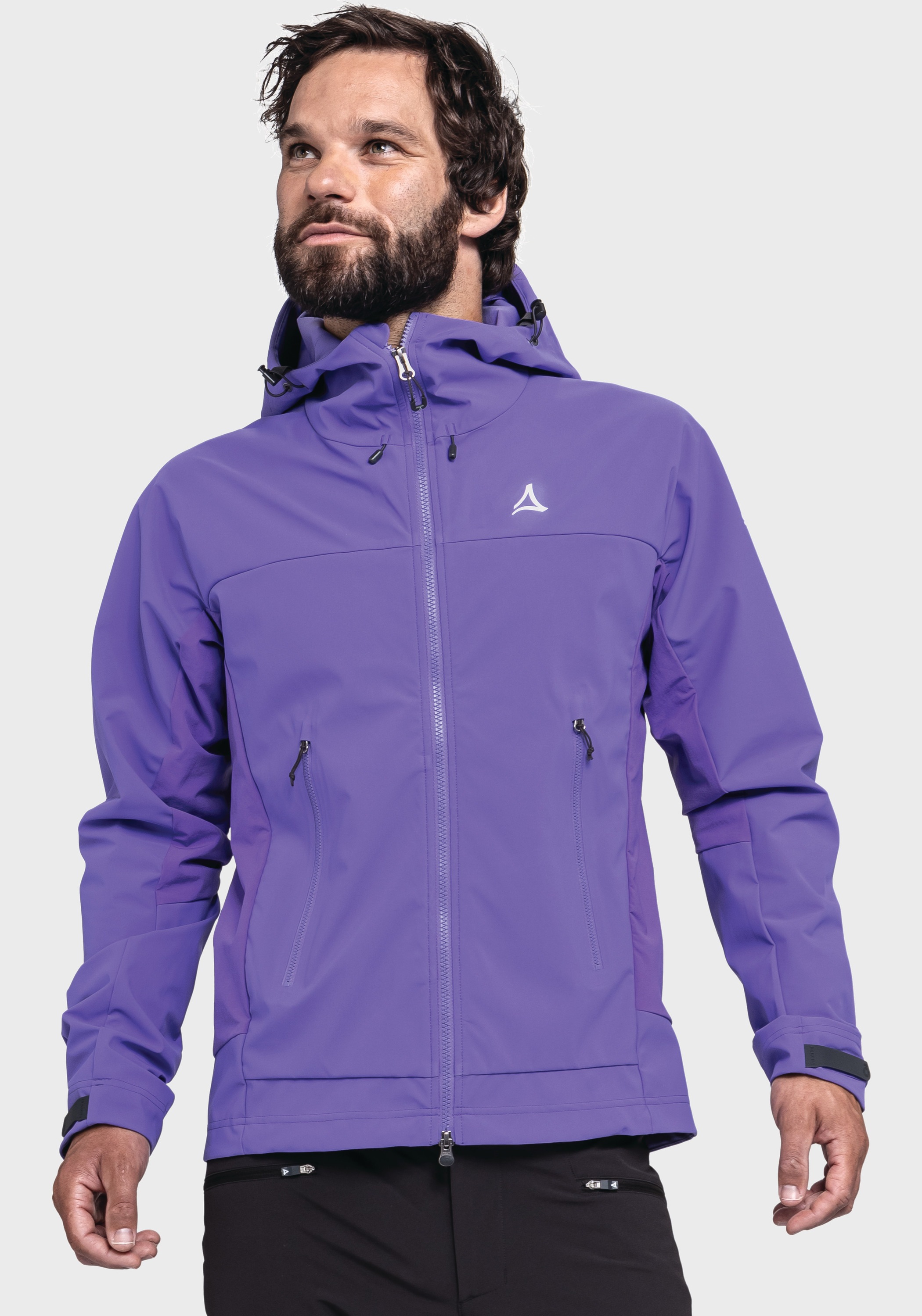 Schöffel Outdoorjacke »Mountain Softshell Jk Style Blaueis MNS«, mit Kapuze