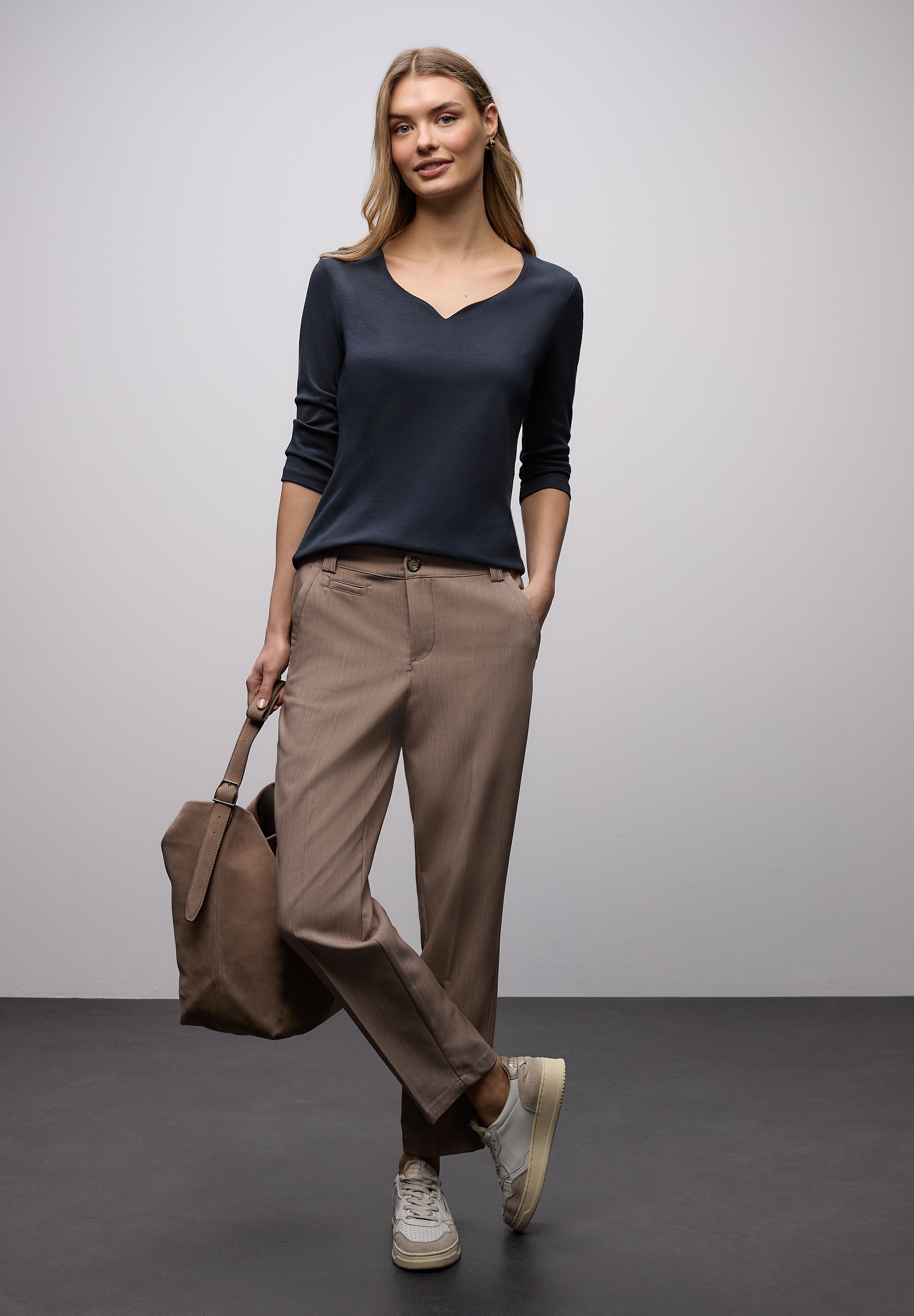 STREET ONE 3/4-Arm-Shirt »Style ADA« mit Herzausschnitt