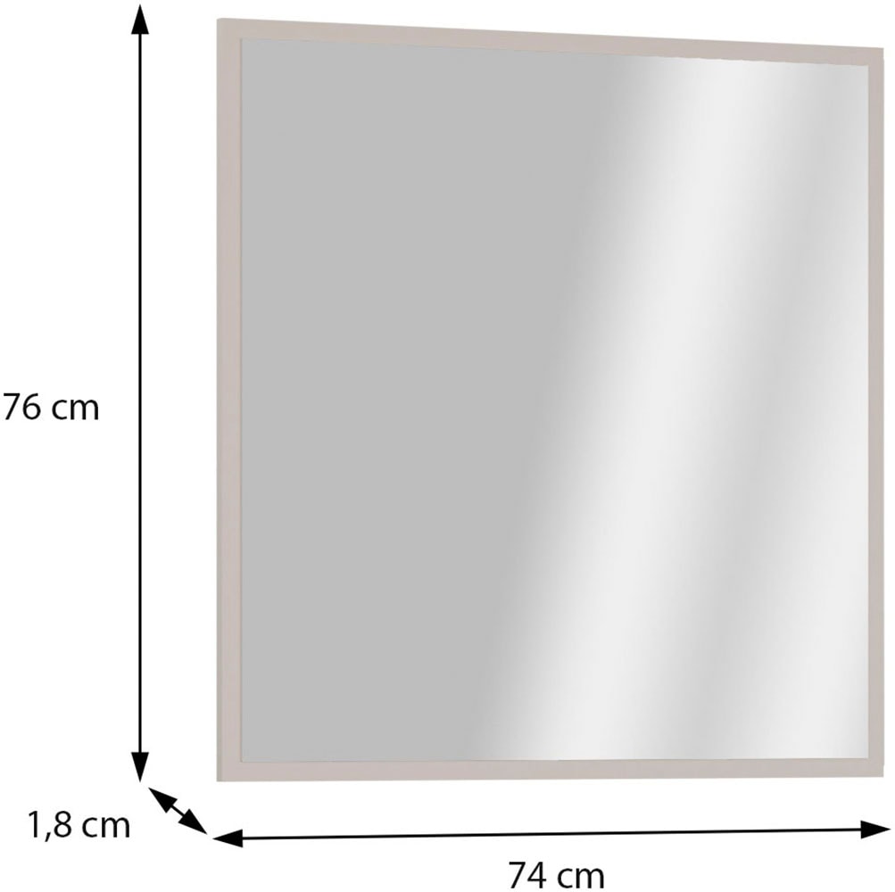 FORTE Garderobenspiegel B/H/T 74/76/1,8 cm, Wandmontage