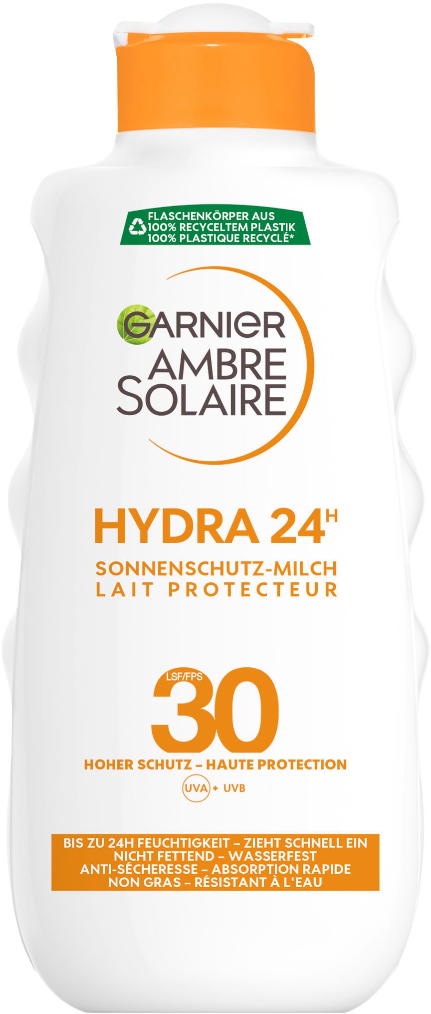 GARNIER Sonnenschutzmilch »Garnier Hydra 24h Sonnenschutz-Milch LSF 30«, mit leichter und schnell einziehender Formel