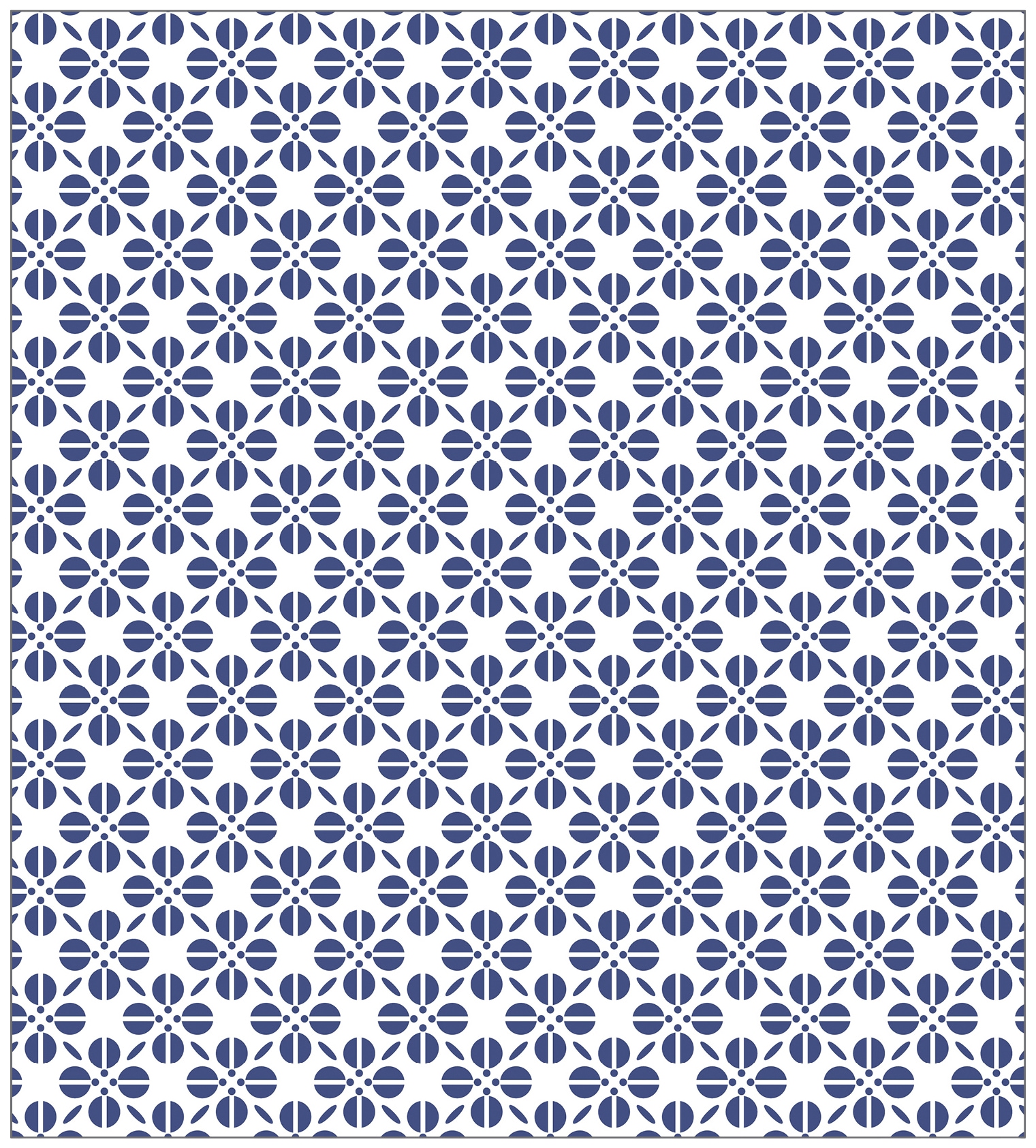 MySpotti Fensterfolie »Look Grafik Blumenmuster blau«, halbtransparent,  glattstatisch haftend, 90 x 100 cm, statisch haftend bei OTTO