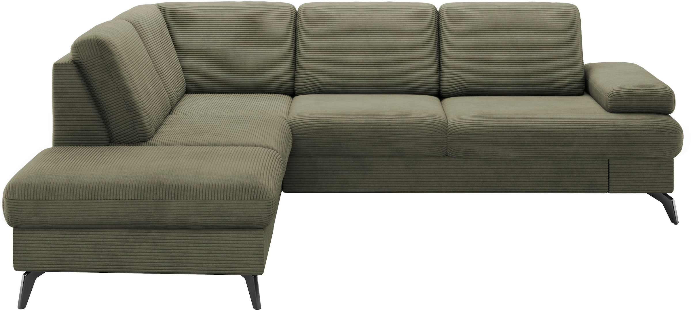 sit&more Ecksofa »Morris Jubi L-Form«, inkl. Armteilfunktion und 1 Zierkissen, wahlweise mit Bettfunktion