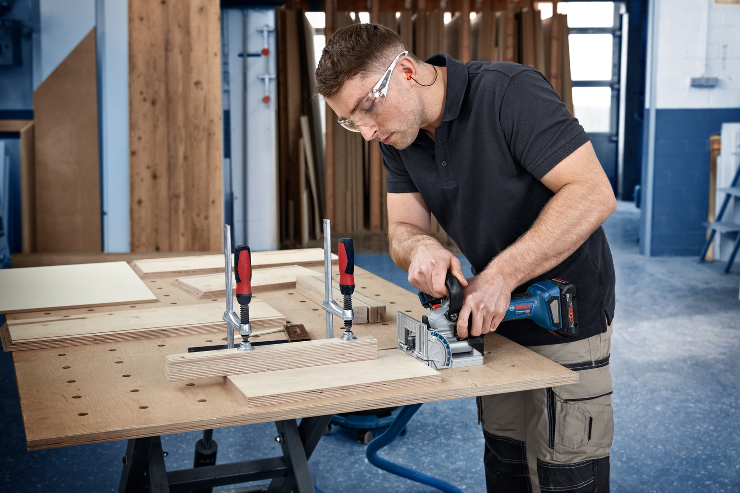 Bosch Professional Flachdübelfräse »GFF 18V-22«, mit L-BOXX 238, ohne Akku und Ladegerät
