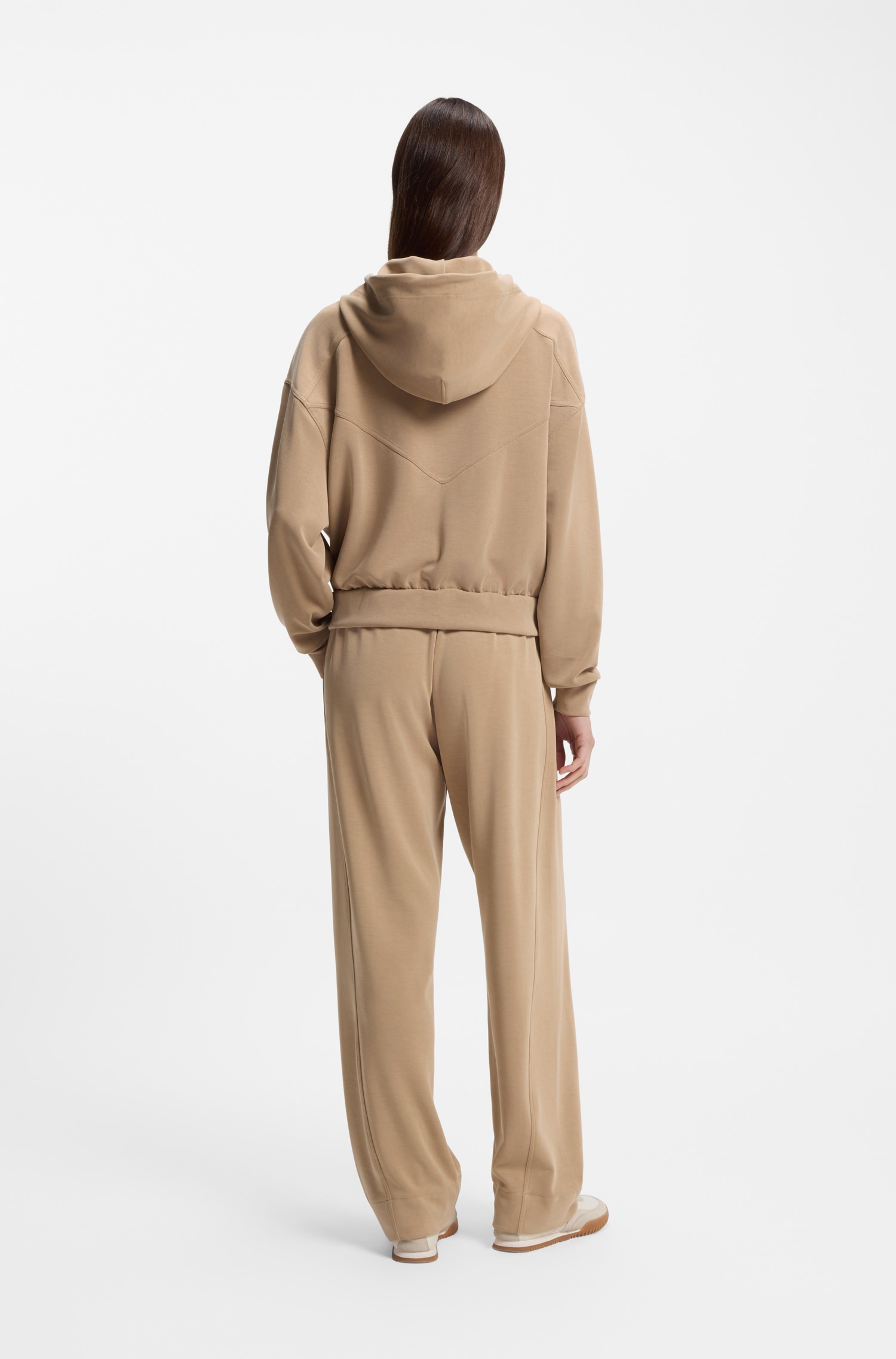 BOSS ORANGE Kapuzensweatjacke »Elijak Premium Damenmode«, im Oversized Fit