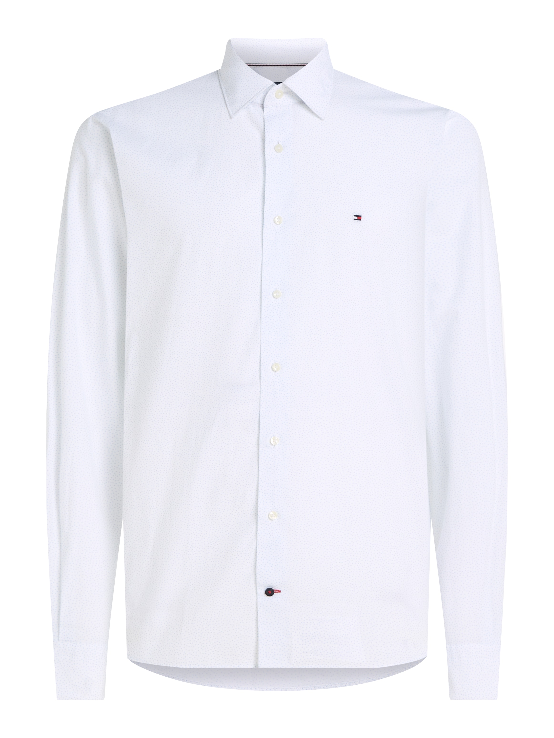 Tommy Hilfiger Langarmhemd »CL W-TILE PRINT RF SHIRT«, mit dezenter Labelflag auf der Brust
