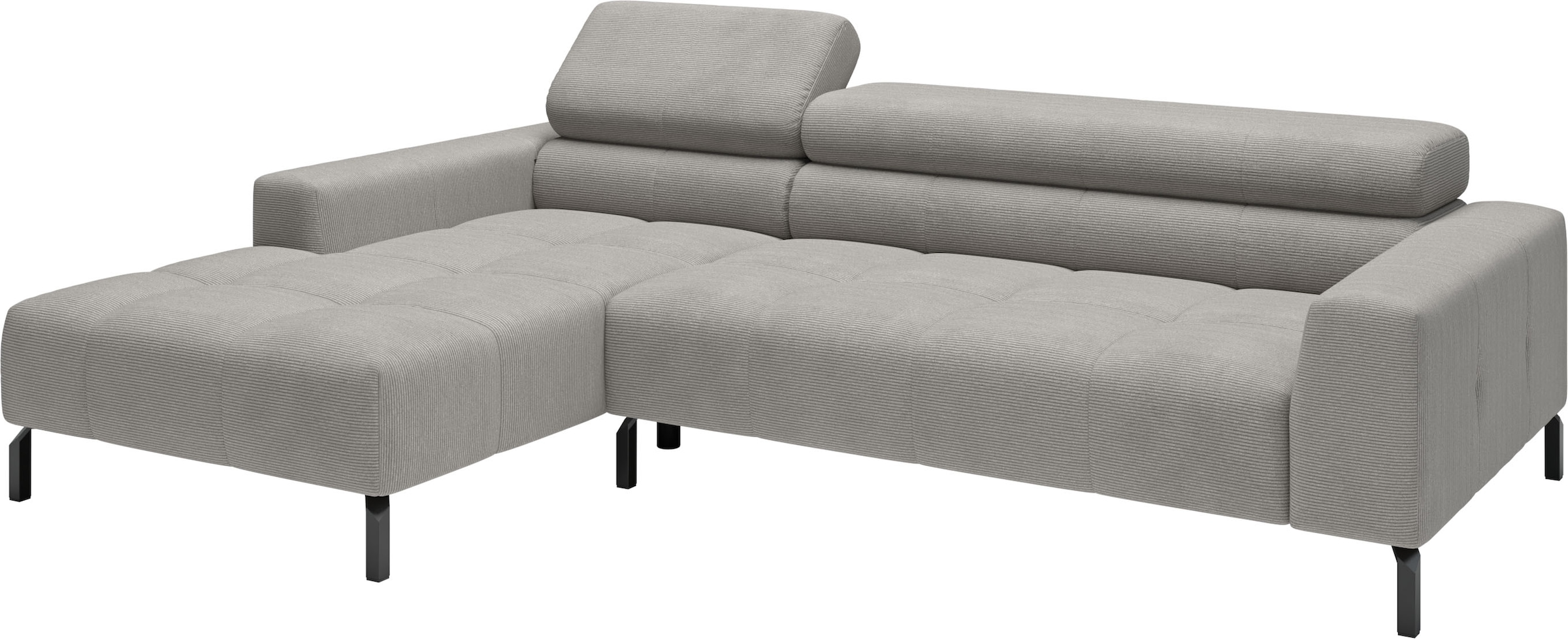 Home affaire Ecksofa »Ecksofa Claya, L-Form, Kopfteilverstellung, Breite 258 cm« Moderne Steppung, weicher Polsteraufbau & saugroboterfreundliche Höhe