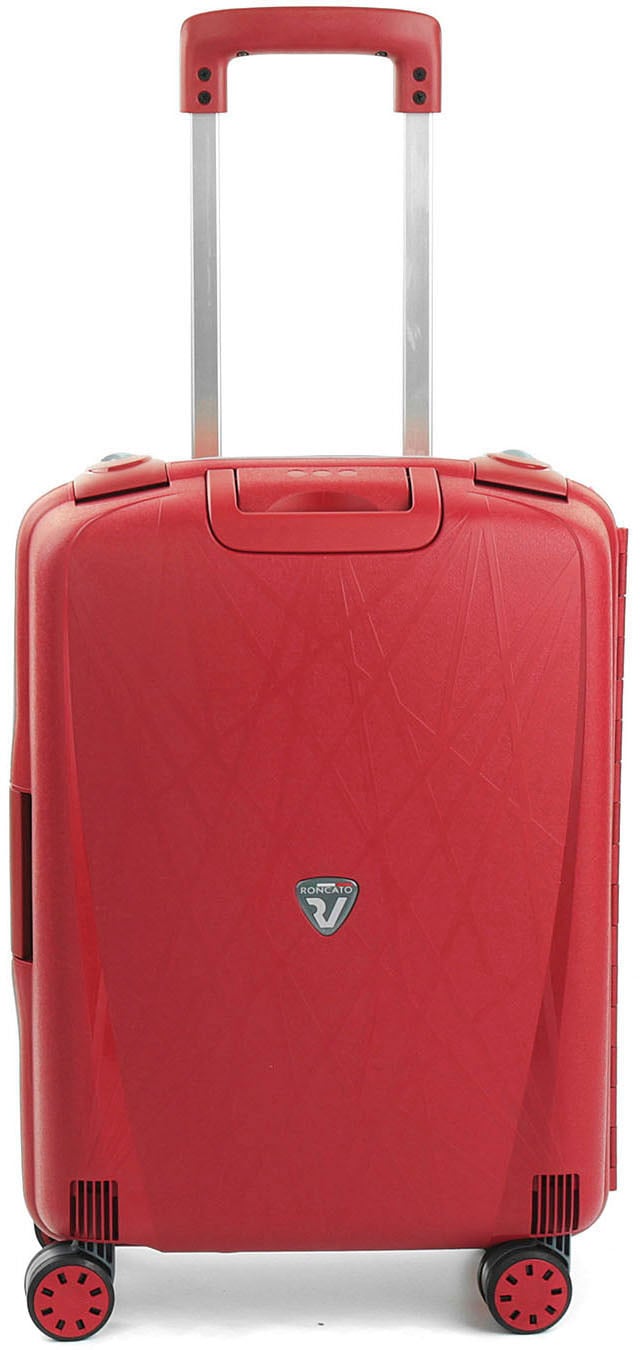 RONCATO Hartschalen-Trolley »Light Carry-on, 55 cm, rot«, 4 Rollen, Handgepäck-Koffer Hartschalen-Koffer mit TSA Schloss