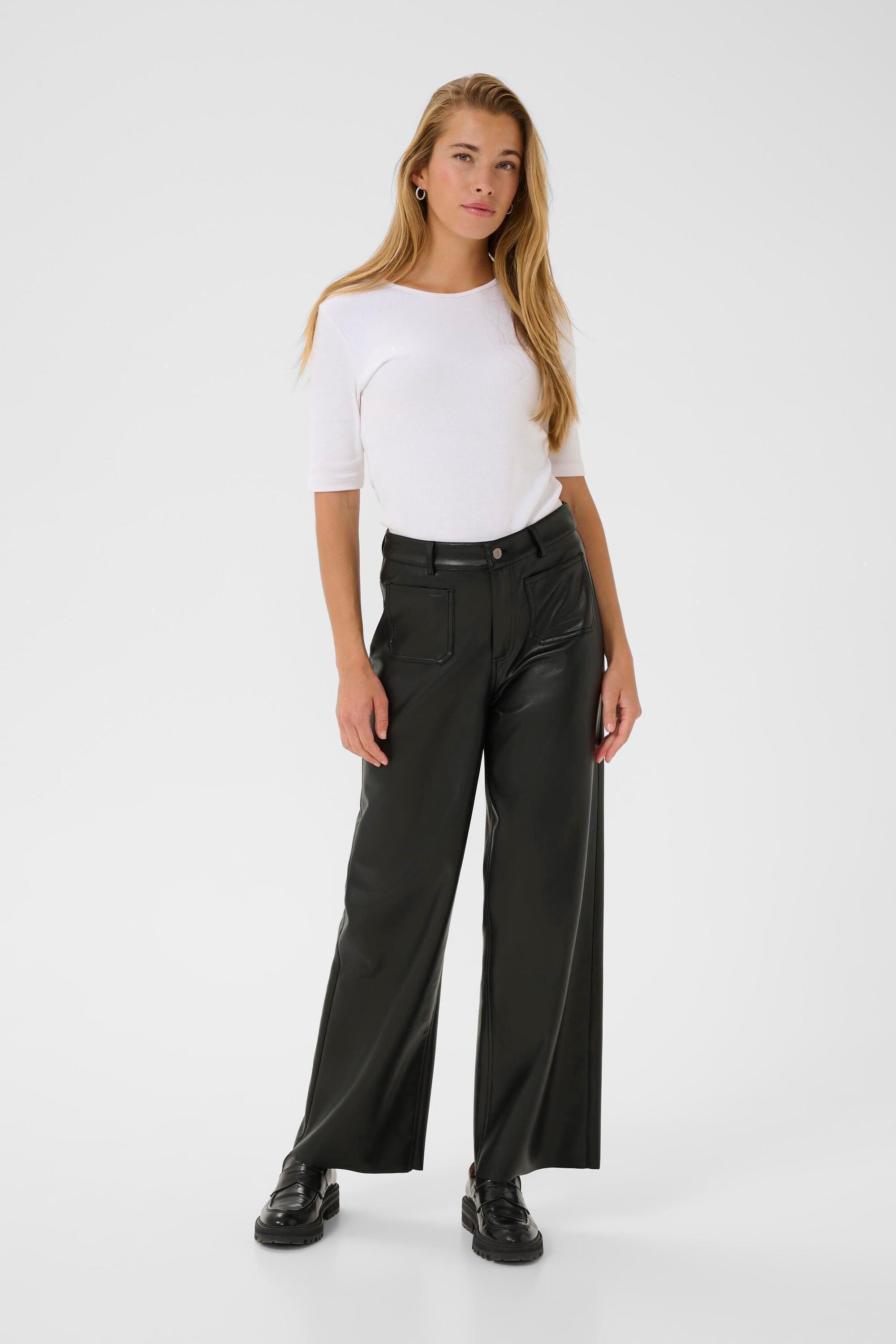 KAFFE Lederimitathose »Jeans KAmikka«