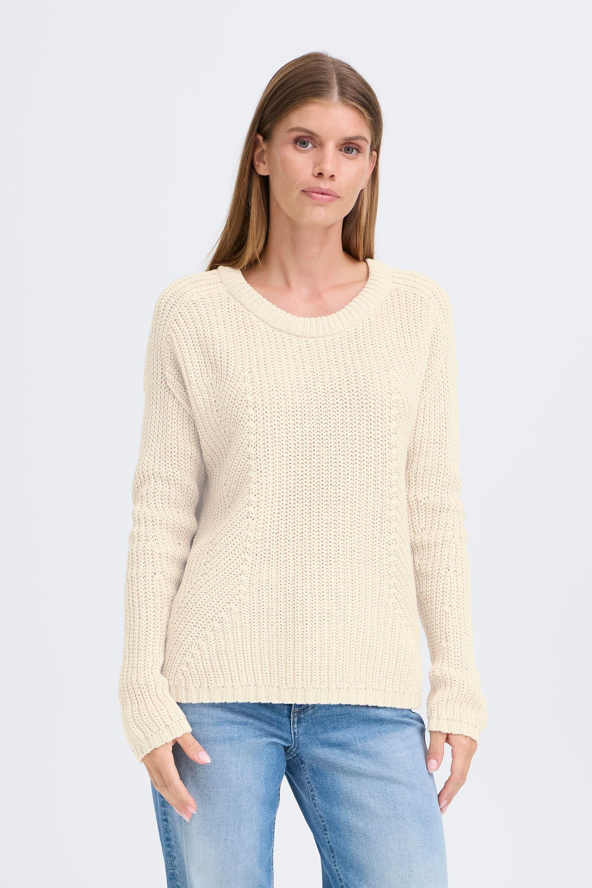 OXMO Strickfleece-Pullover »Strickpullover OXFKANNA«