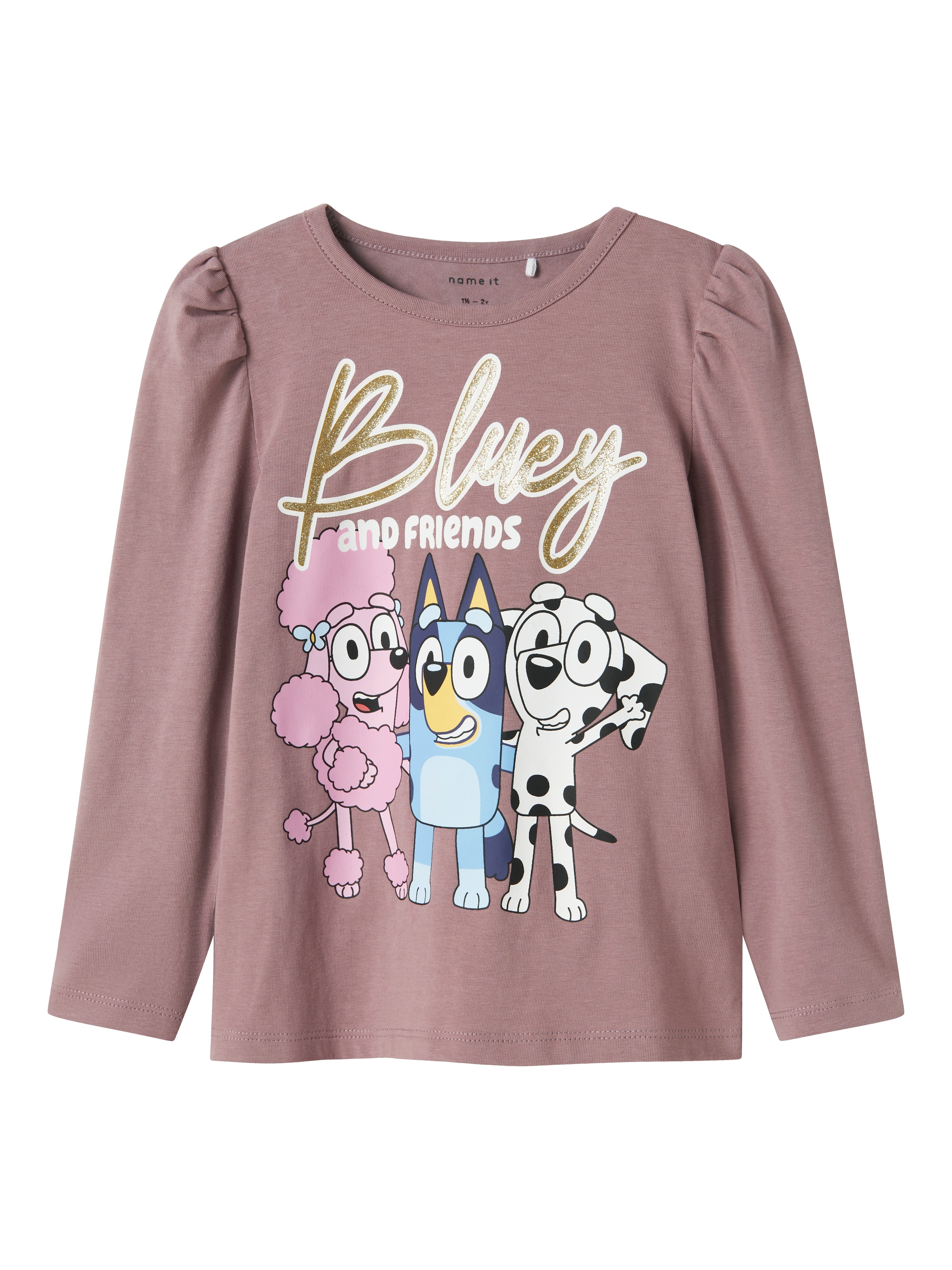 Name It Langarmshirt »NMFARIA BLUEY LS TOP NOOS SKY«, mit großem Frontmotiv