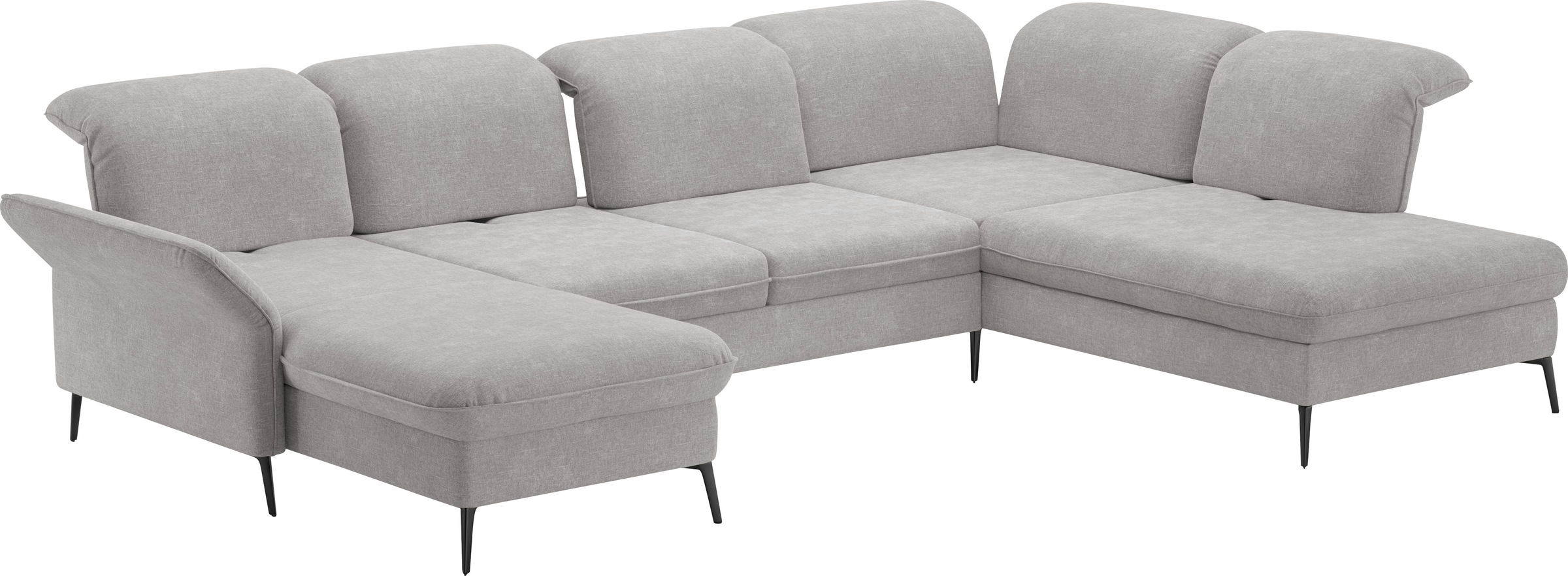 sit&more Wohnlandschaft »Emely, inkl. Sitztiefenverstellung«, wahlweise mit Bettfunktion,Bettkasten,Kopf- & Armteilverstellung
