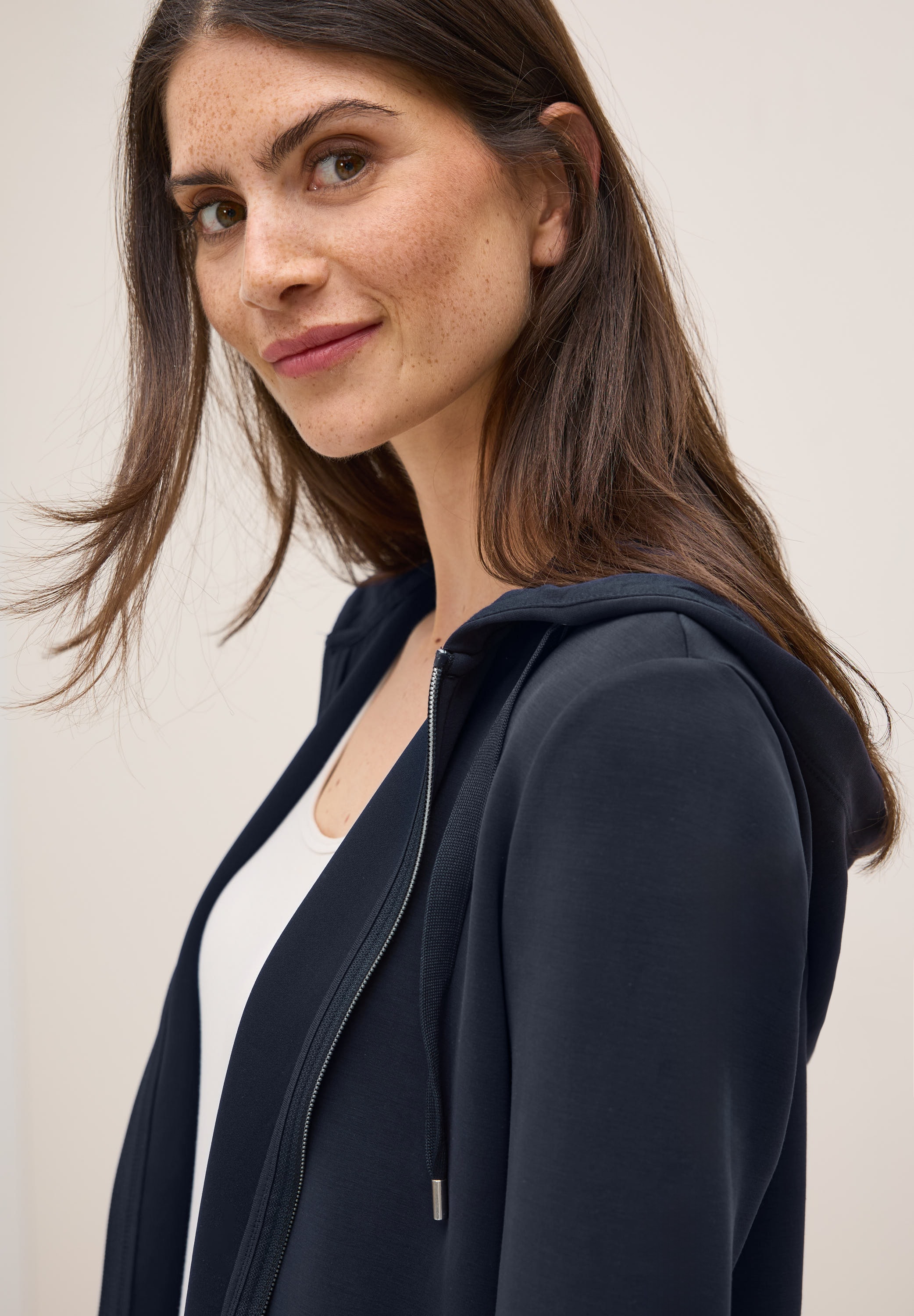 Cecil Kapuzensweatjacke, 3/4-Arm