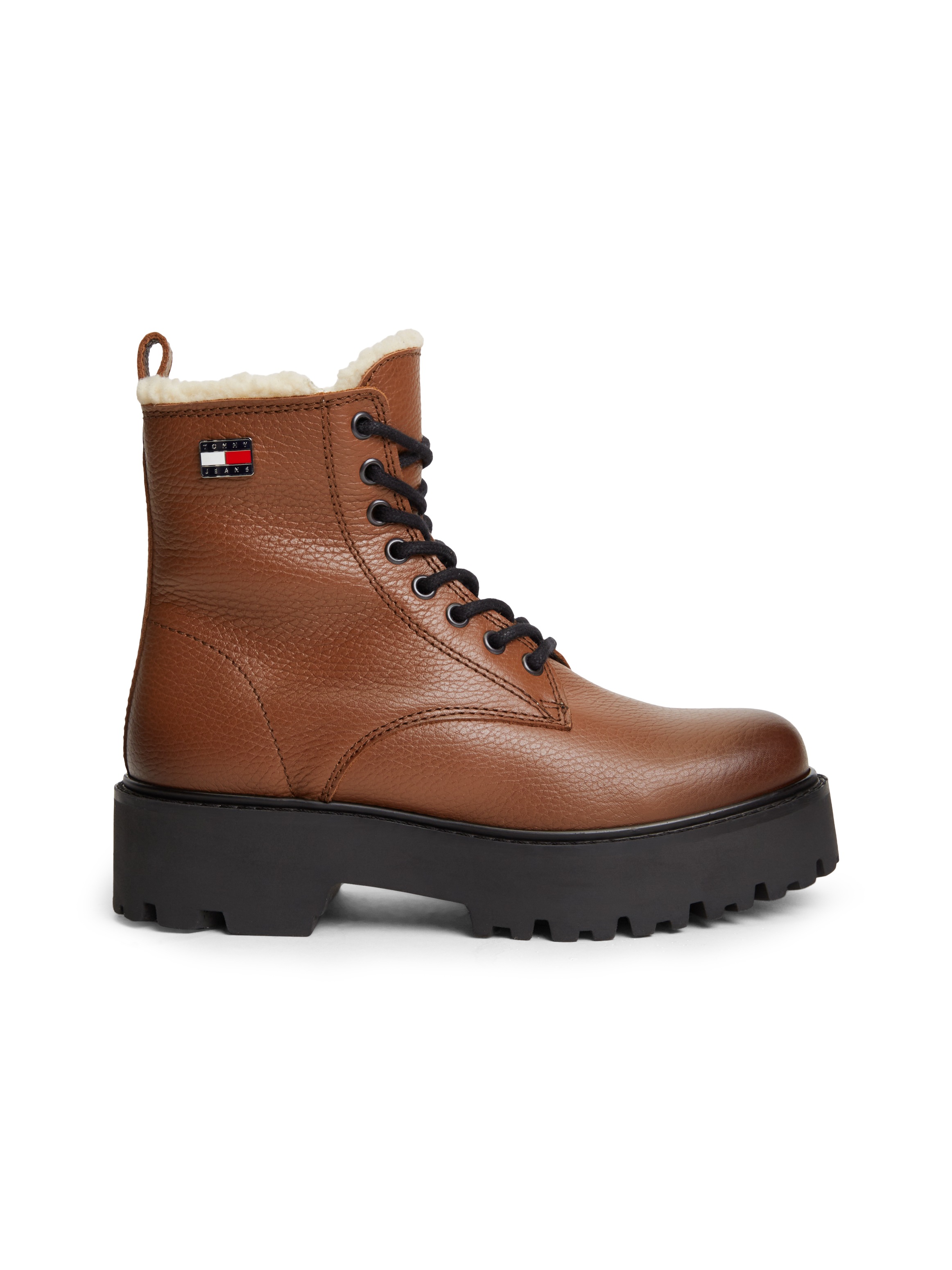 Tommy Jeans Winterstiefelette »TJW PLATFORM BOOTS WL«  Blockabsatz, Schnürboots, Winterboots mit seitlicher Logoflag