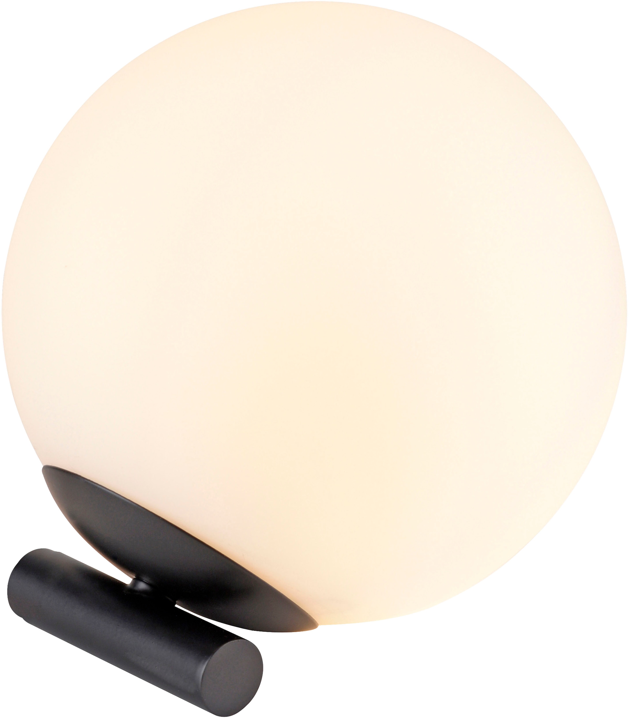my home Tischleuchte »Nymölla«, 1 flammig, Leuchtmittel E14 | ohne Leuchtmittel, Tischleuchte mit großer Glaskugel, amberfarben oder opal matt weiß
