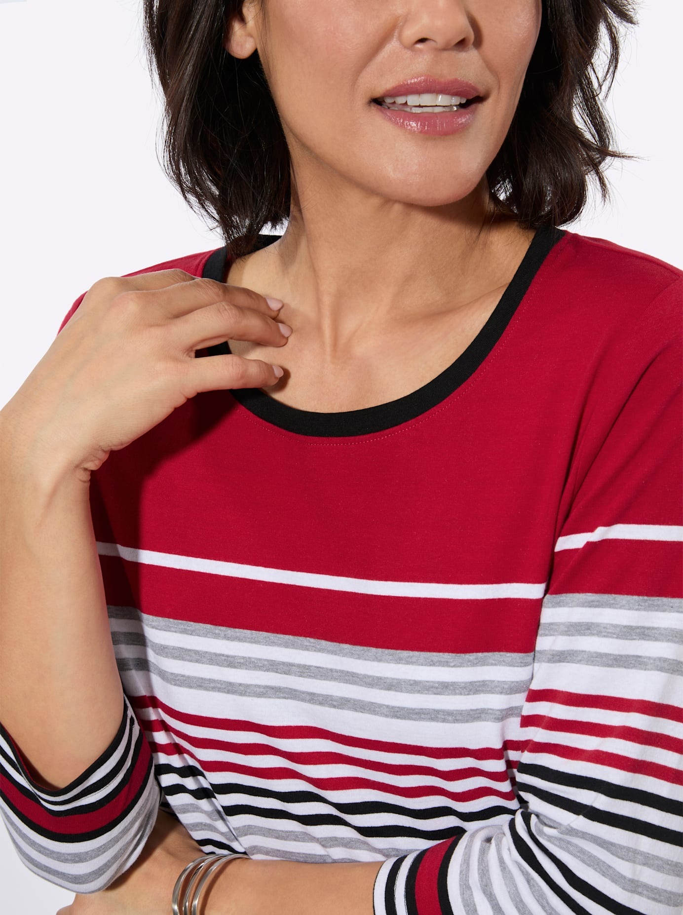 Casual Looks 3/4-Arm-Shirt »Rundhals-Shirt« 1