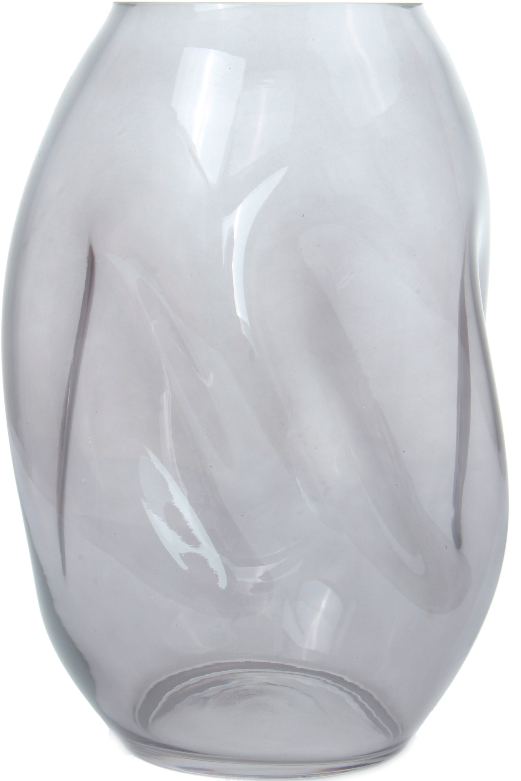 Kayoom Dekovase »Glasvase Sidney 425« in grau, Größe B/H/T: 15 cm x 25 cm x 15 cm Ø 0 cm