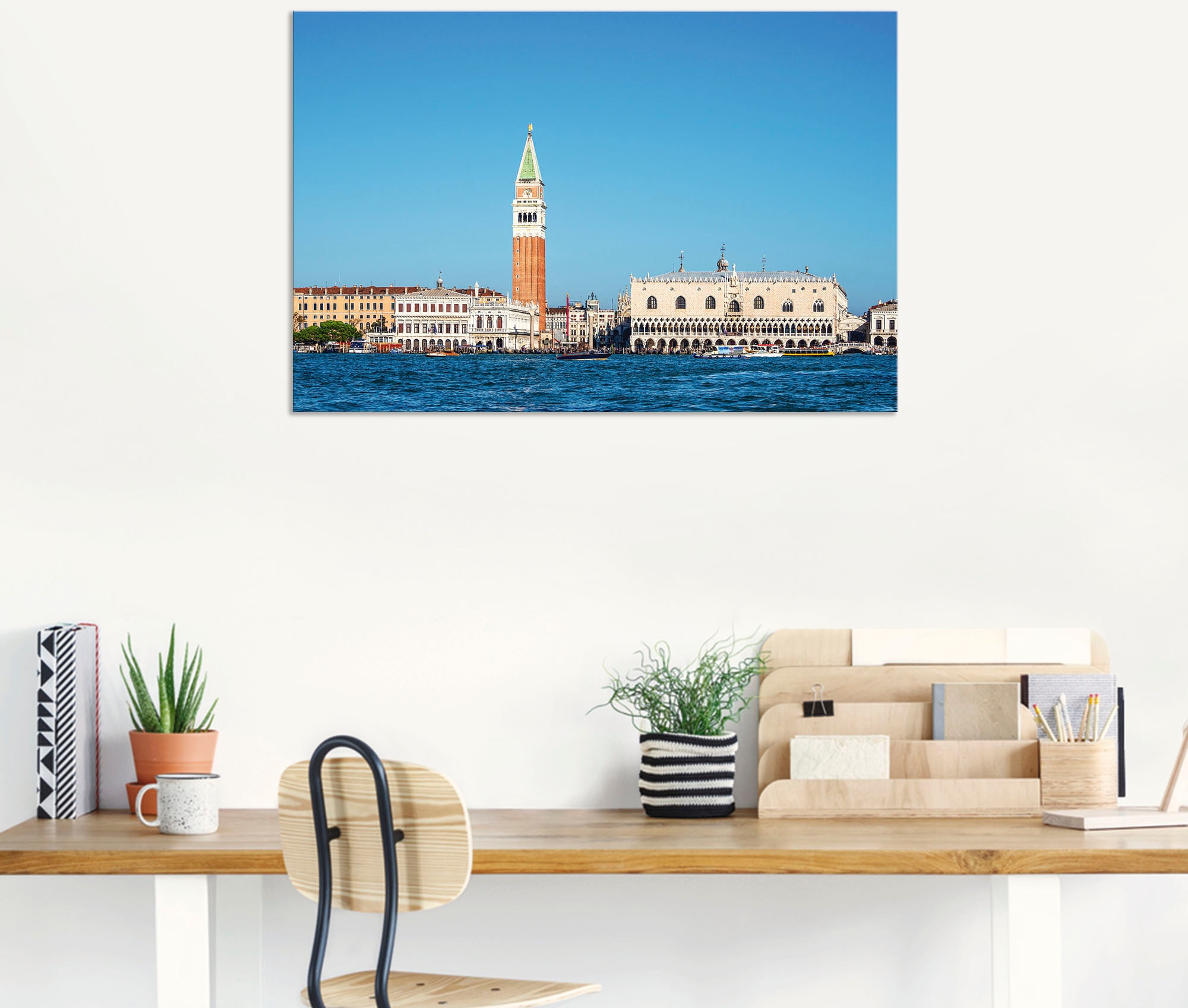 Artland Wandbild »Markusplatz mit Dogenpalast Venedig«, Venedig, (1 St.), als Alubild, Leinwandbild, Wandaufkleber oder Poster in versch. Größen
