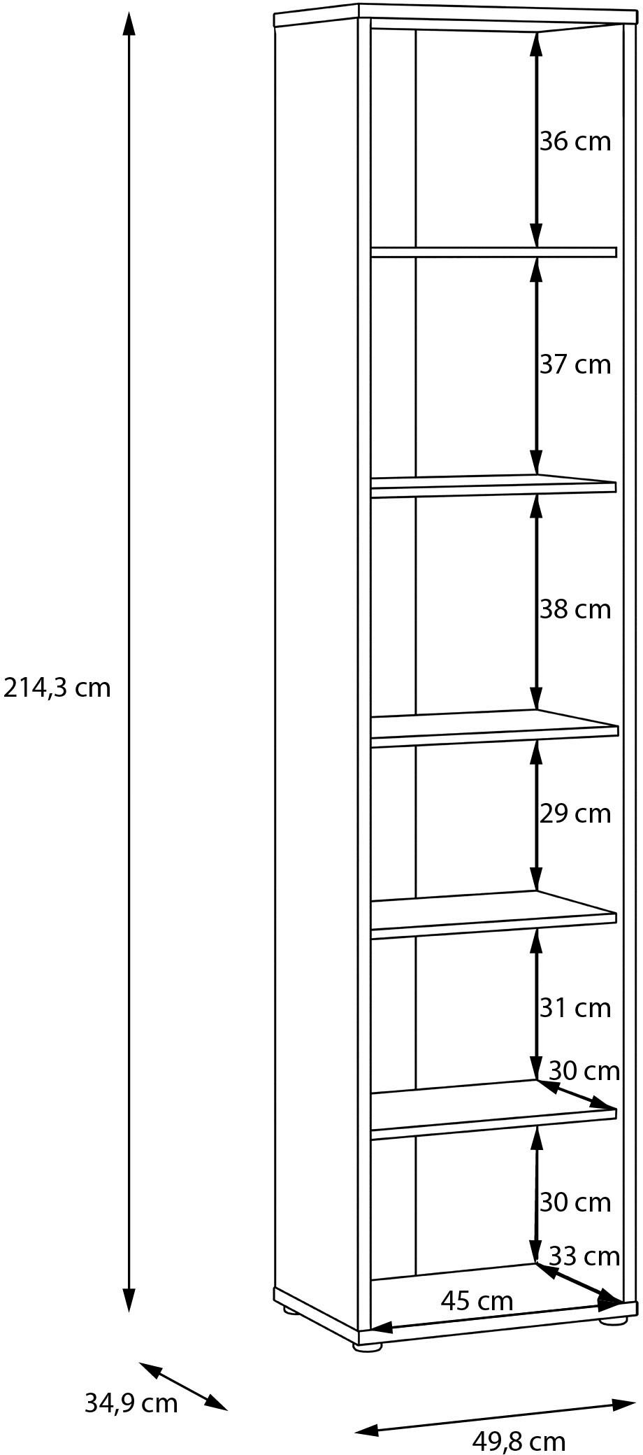 FORTE Vitrine »Alice Springs, Vitrine, Glastüre grifflos, 2 Ausführungen« Grifflos, Push to Open