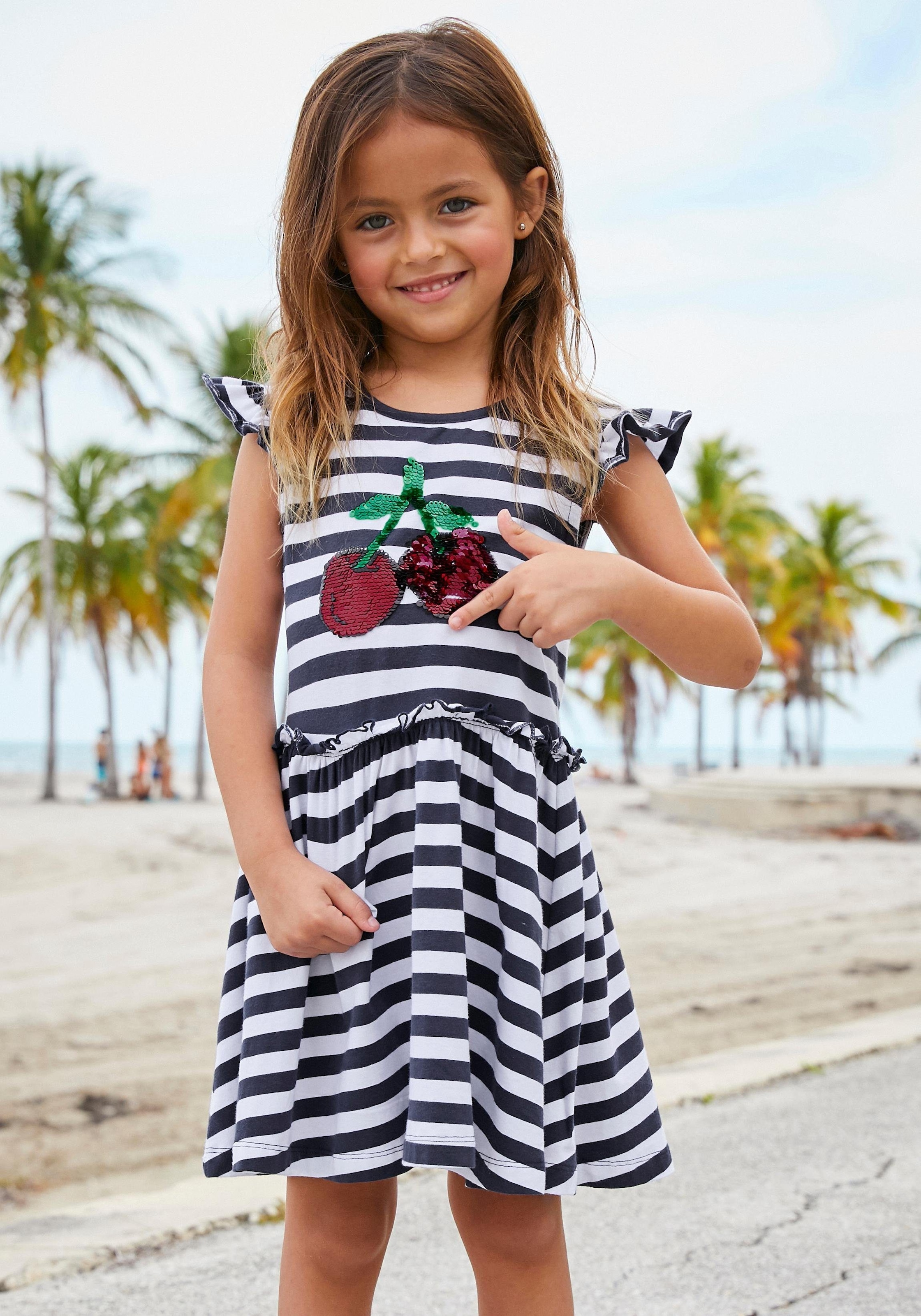 KIDSWORLD Jerseykleid »für kleine Mädchen«, kaufen bei OTTO Wendepailletten mit