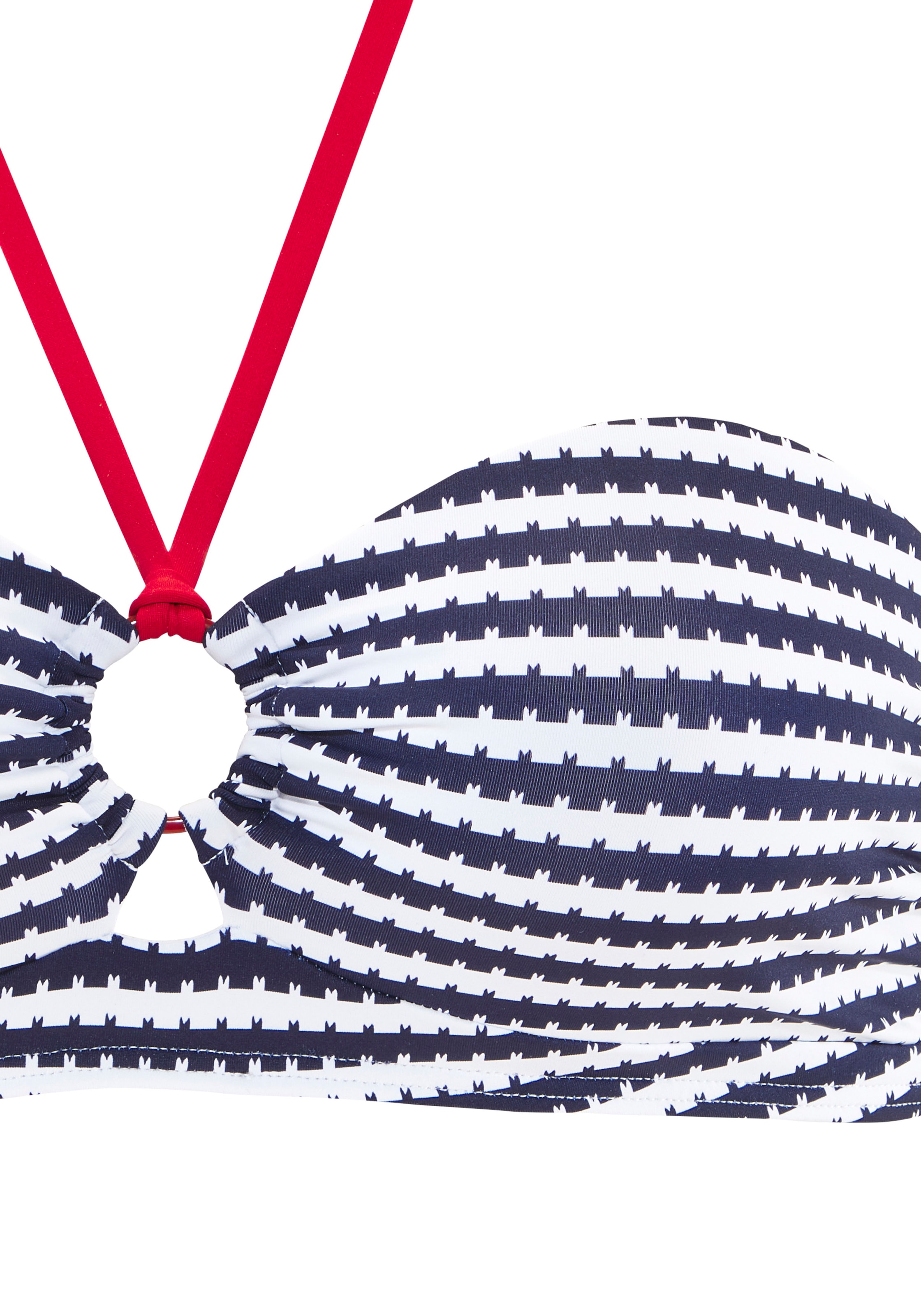 s.Oliver Bandeau-Bikini-Top »Elain« mit kontrastfarbigem Zierring