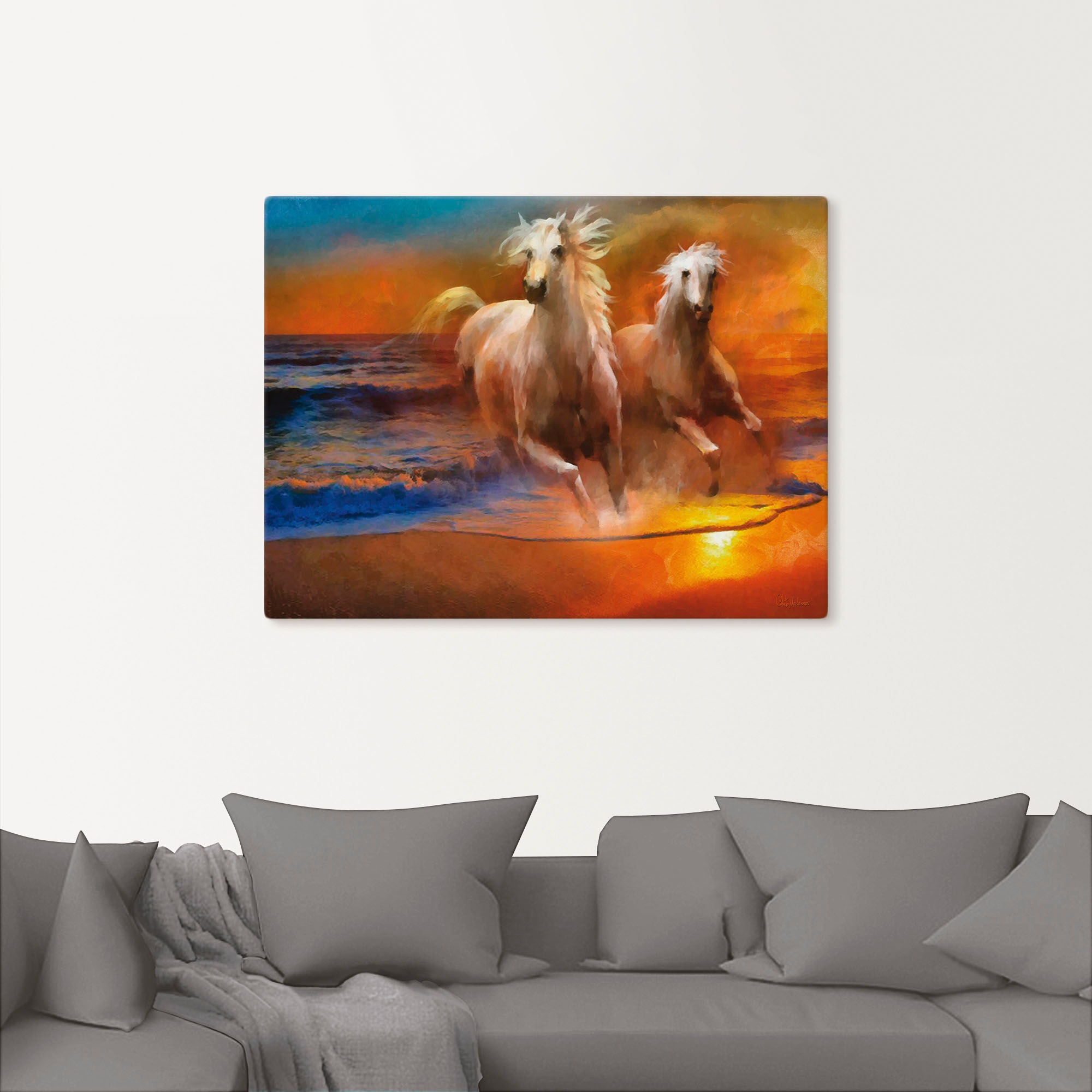 Artland Wandbild »Rennende Pferde«, Pferdebilder, (1 St.), als Alubild, Leinwandbild, Wandaufkleber oder Poster in versch. Größen