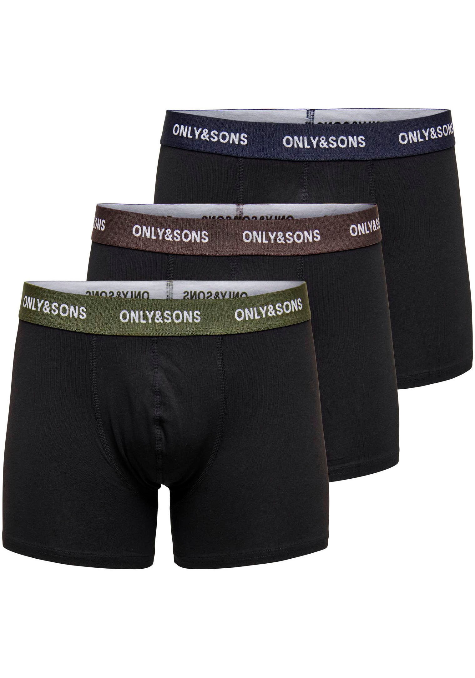 ONLY & SONS Trunk »ONSFITZ SOLID BLACK TRUNK 3PACK3854 NOOS«, (Packung, 3 St.)