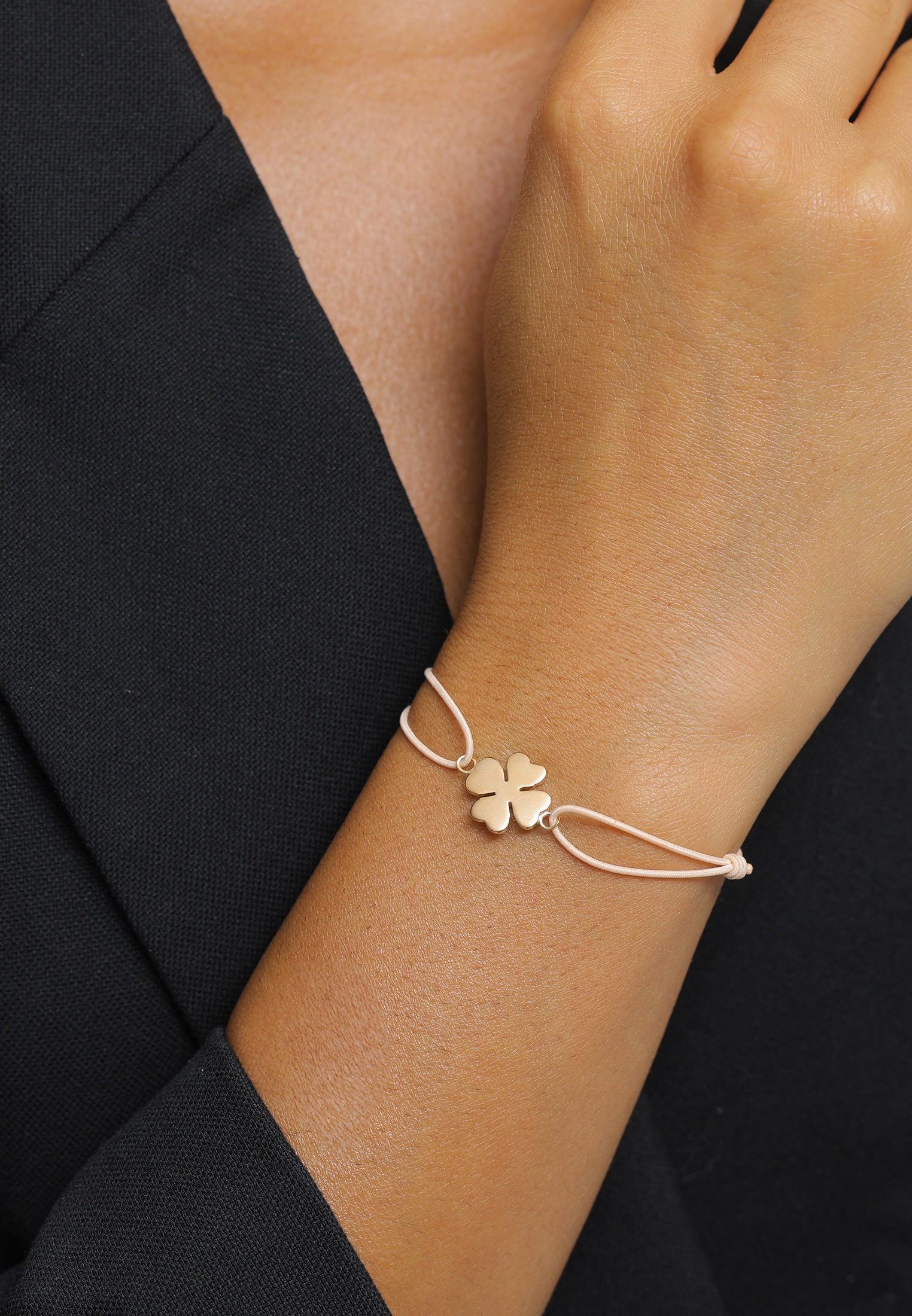 Elli Armkette »Armband Kleeblatt Glück Talisman 925 Silber«