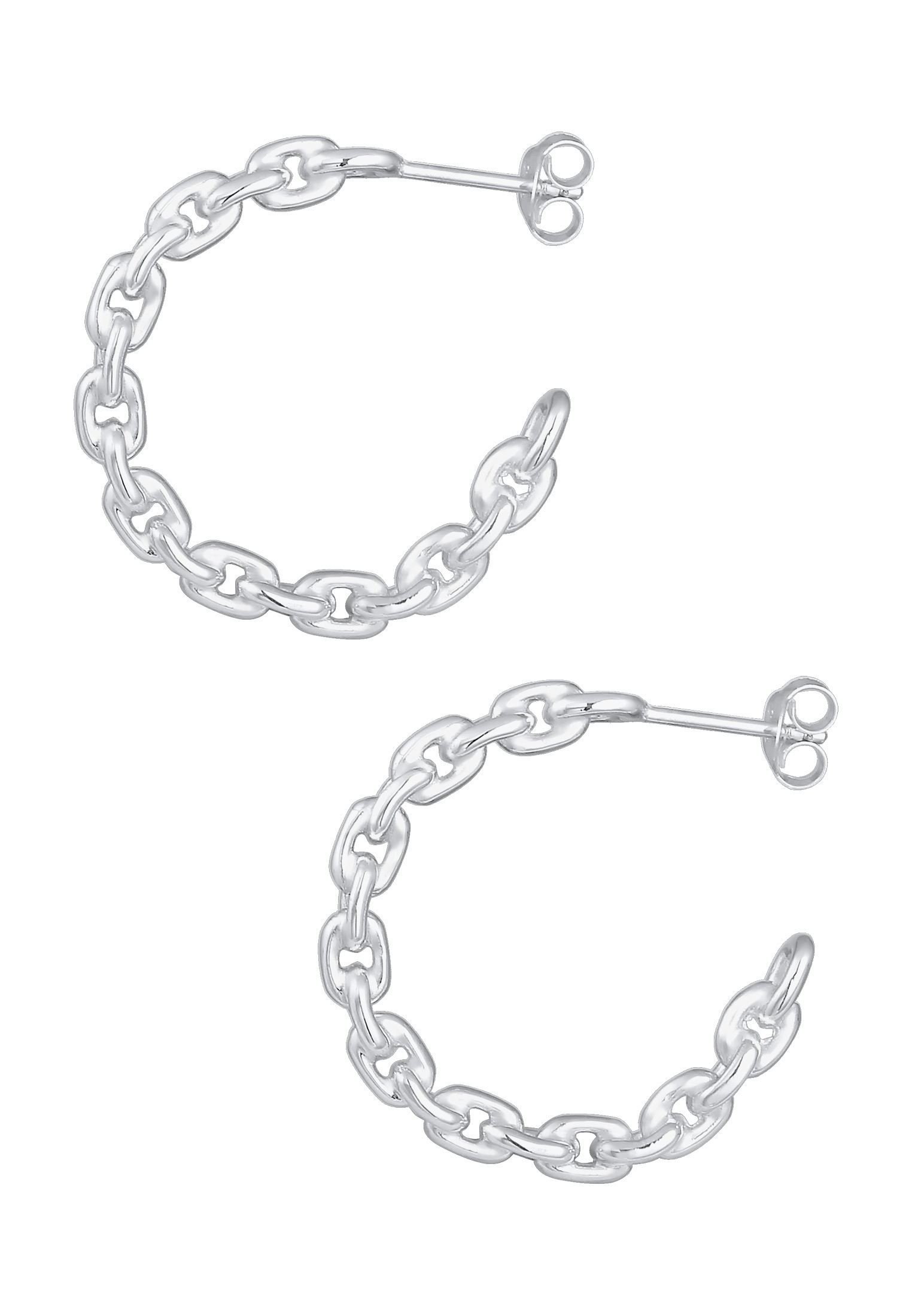 Elli Paar Creolen »Ohrringe Creolen Glieder Design 925 Sterling Silber«