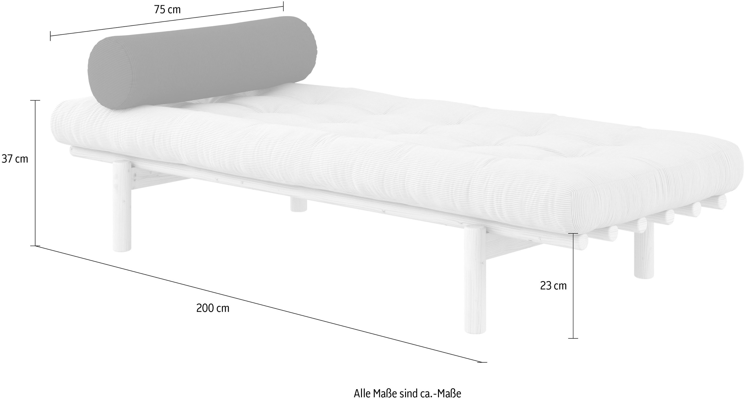 Karup Design Daybed »Next« aus massiven Kiefernholz, inkl. Futonmatratze und Kissen