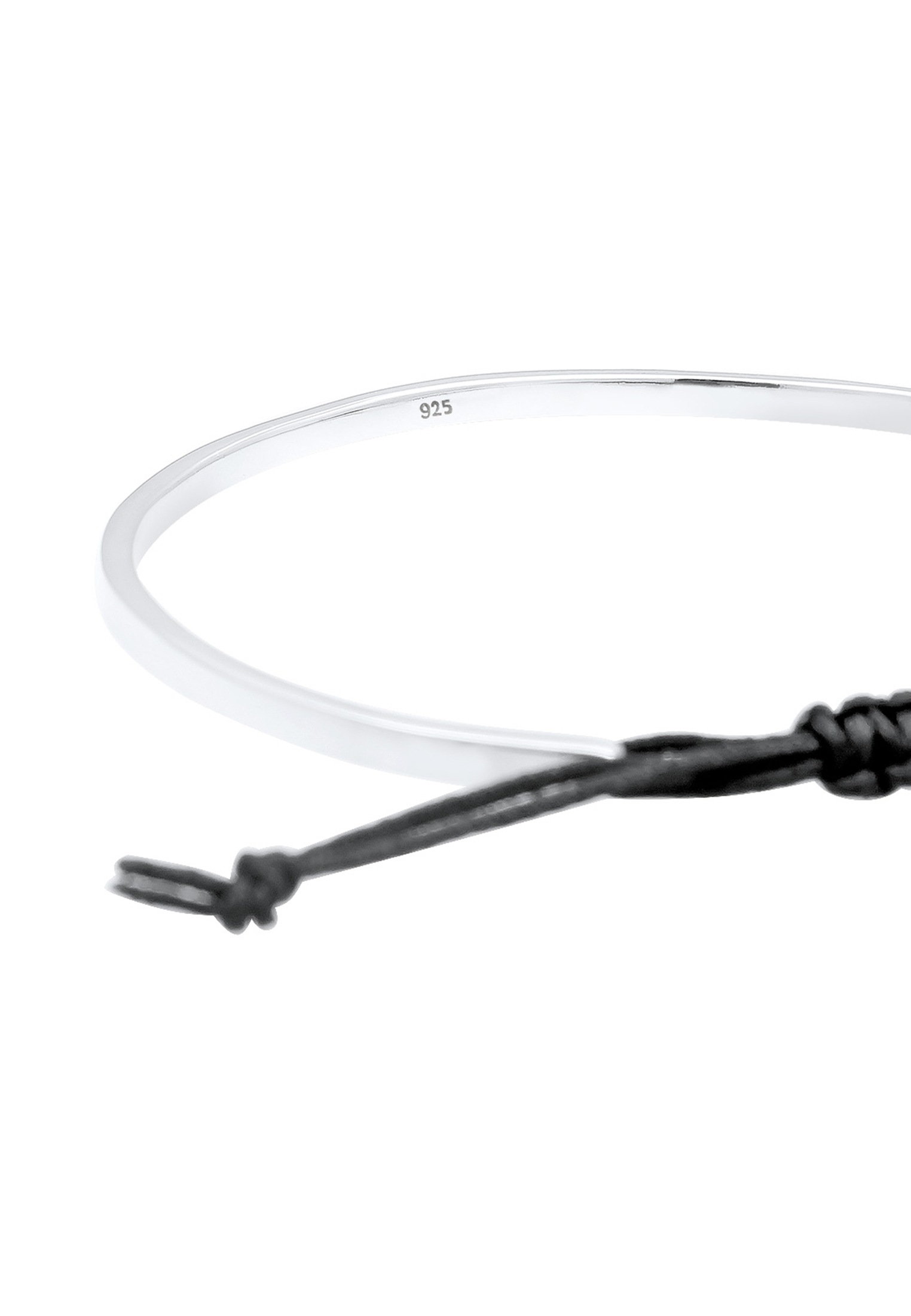 Elli Armkette »Armband Armreif Geo Basic Matt Verstellbar 925 Silber«