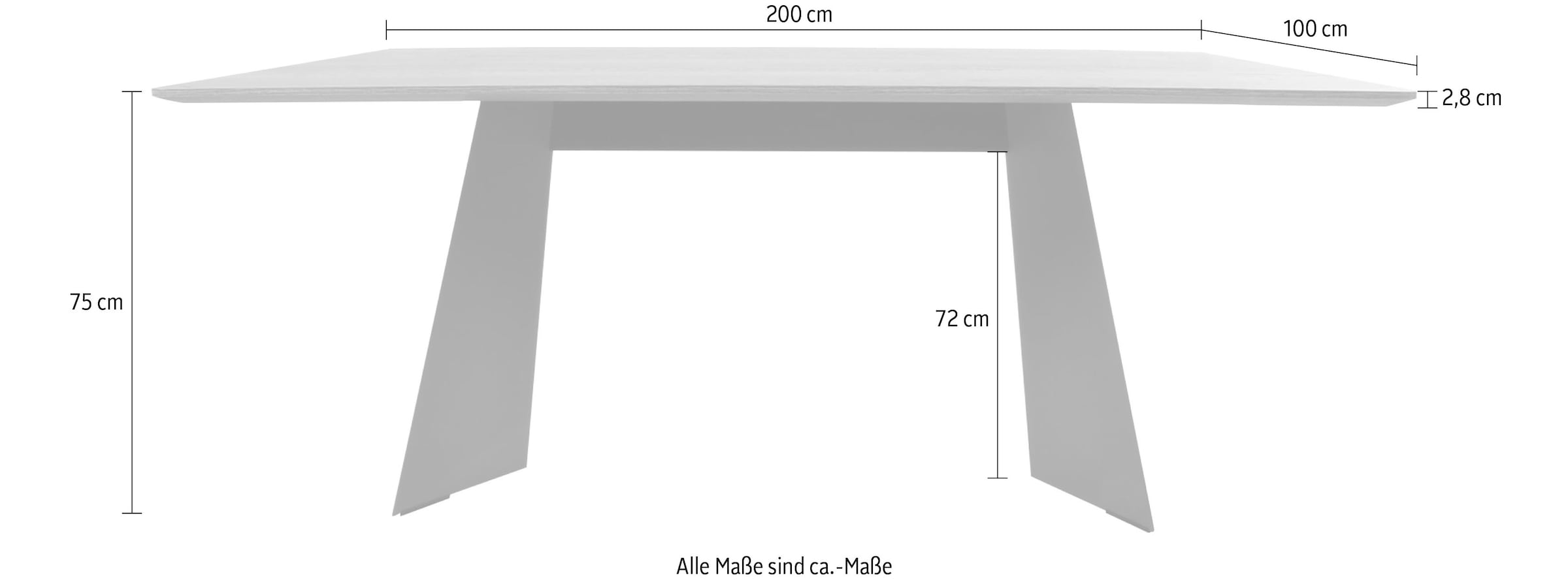 K+W Komfort & Wohnen Esstisch »Cube« in Nachbildung Risseiche dunkel, Untergestell in 2 Farben