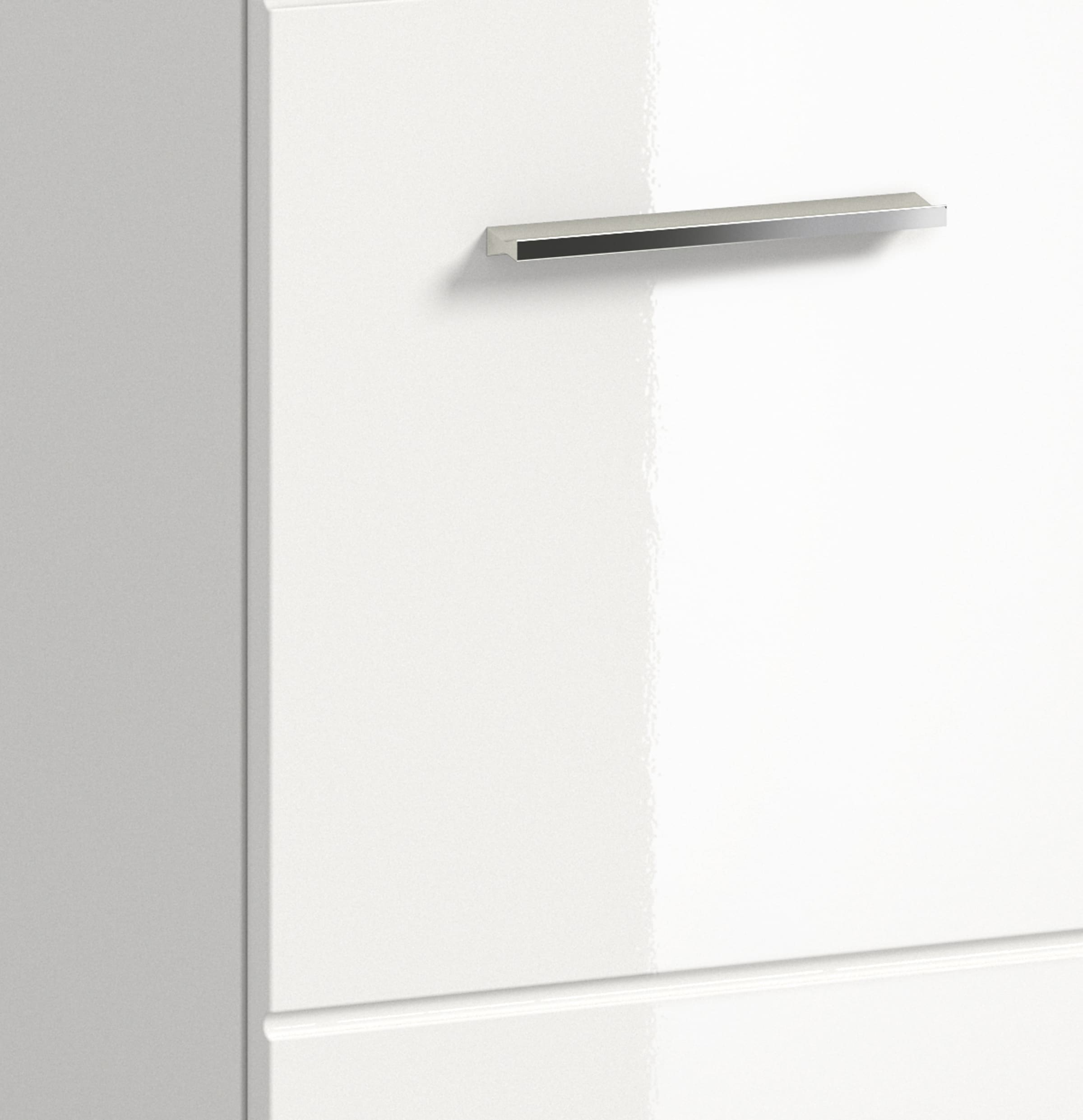 INOSIGN Stauraumschrank 1 Stk. tlg. Florenz, Stauraumschrank, Weiß Hochglanz, 30 cm breit, 4 Fächer