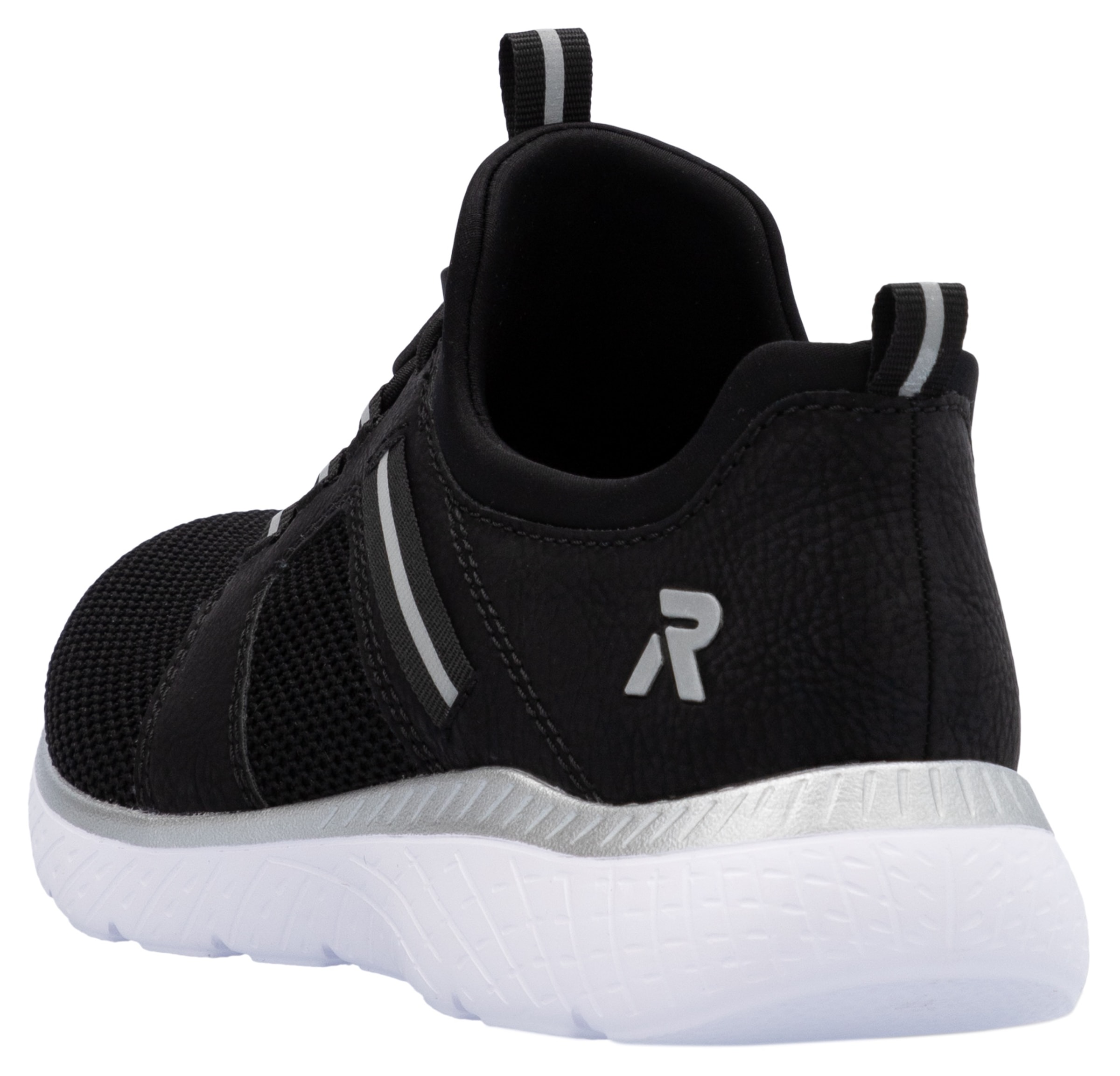 RIEKER Sport Slip-On Sneaker, Schlupfschuh, Halbschuh, Freizeitsneaker mit Anziehlaschen