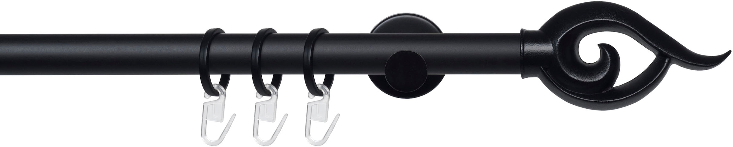 Liedeco Gardinenstange »Stilgarnitur 20 mm Blues Bessie« Ø 2 mm 1 läufig-läufig Fixmaß Gardinenstange Komplett