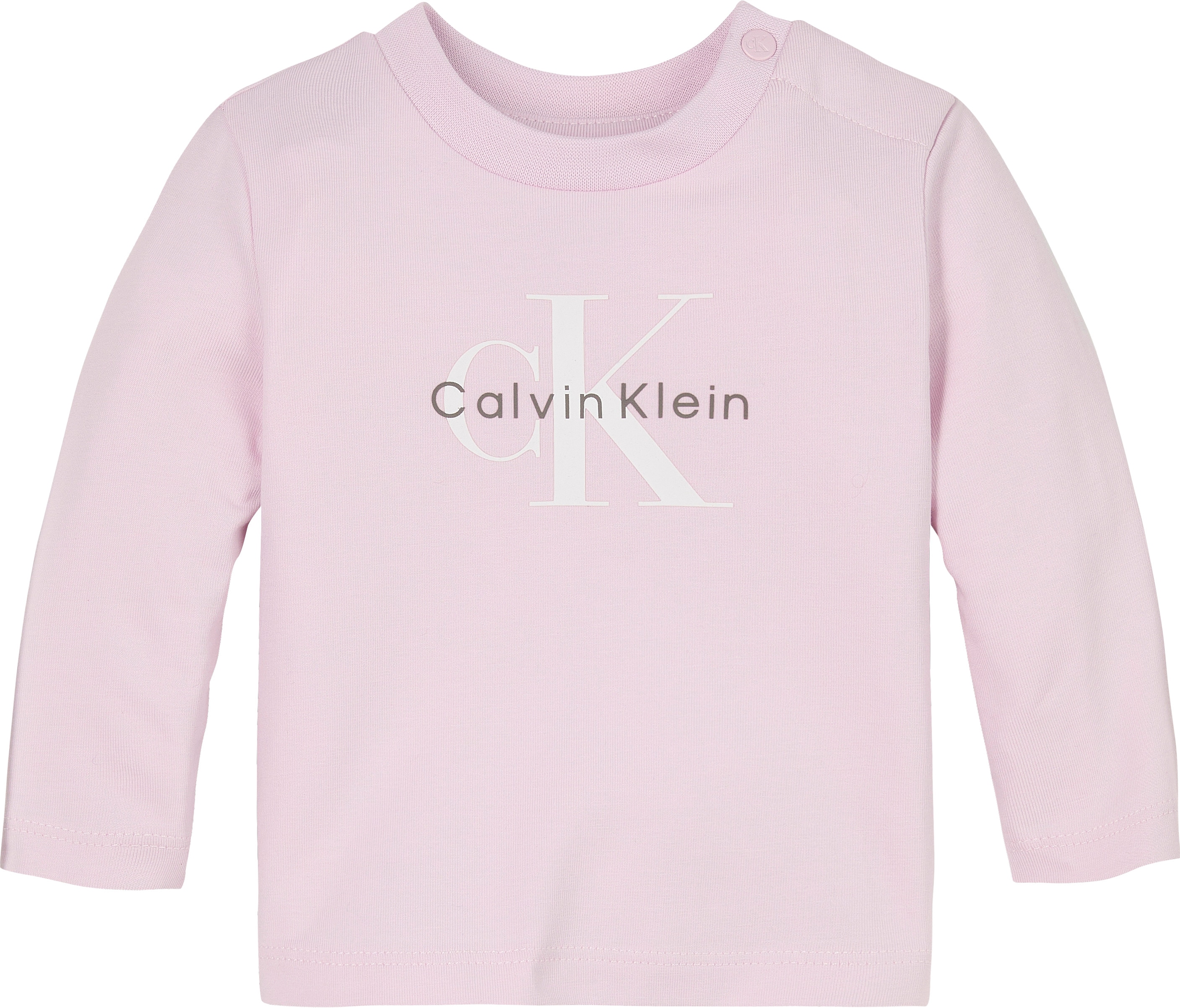 Calvin Klein Jeans Langarmshirt »MONOGRAM LS T-SHIRT« für Babys bis 2 Jahre in rosa, Größe 92