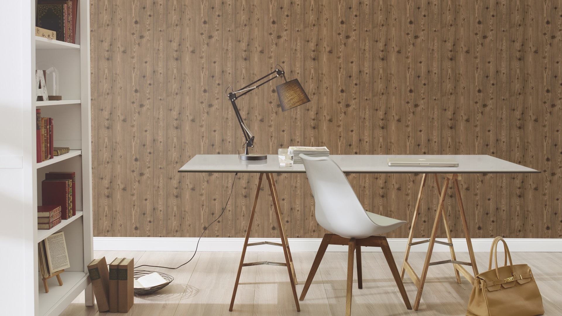 Rasch Papiertapete »mit Holzoptik« Holz glatt Holz